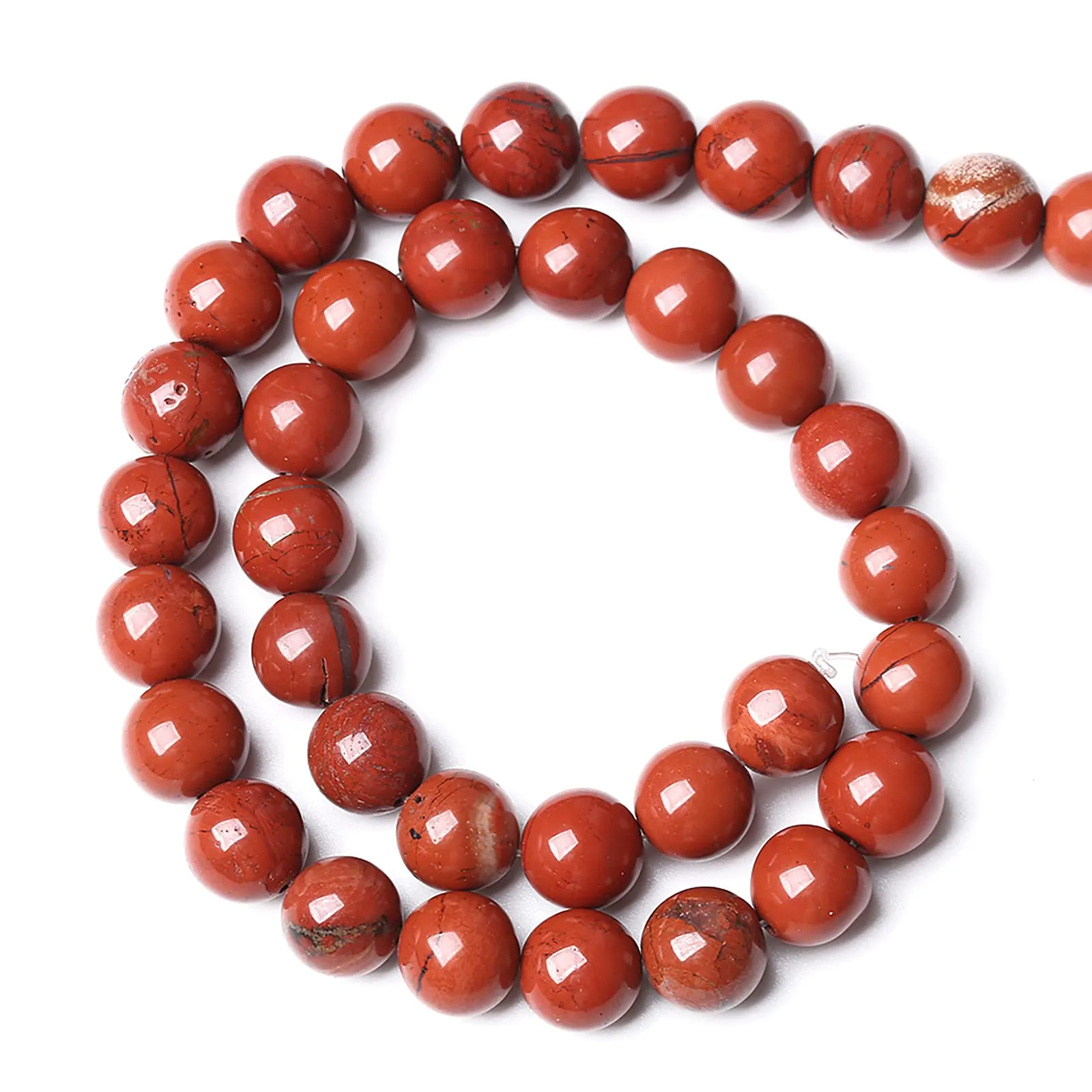 LOSKOSSLTDD1 Perline in Diaspro Rosso Cinese, 6 mm, 60 Pezzi - immagine 5