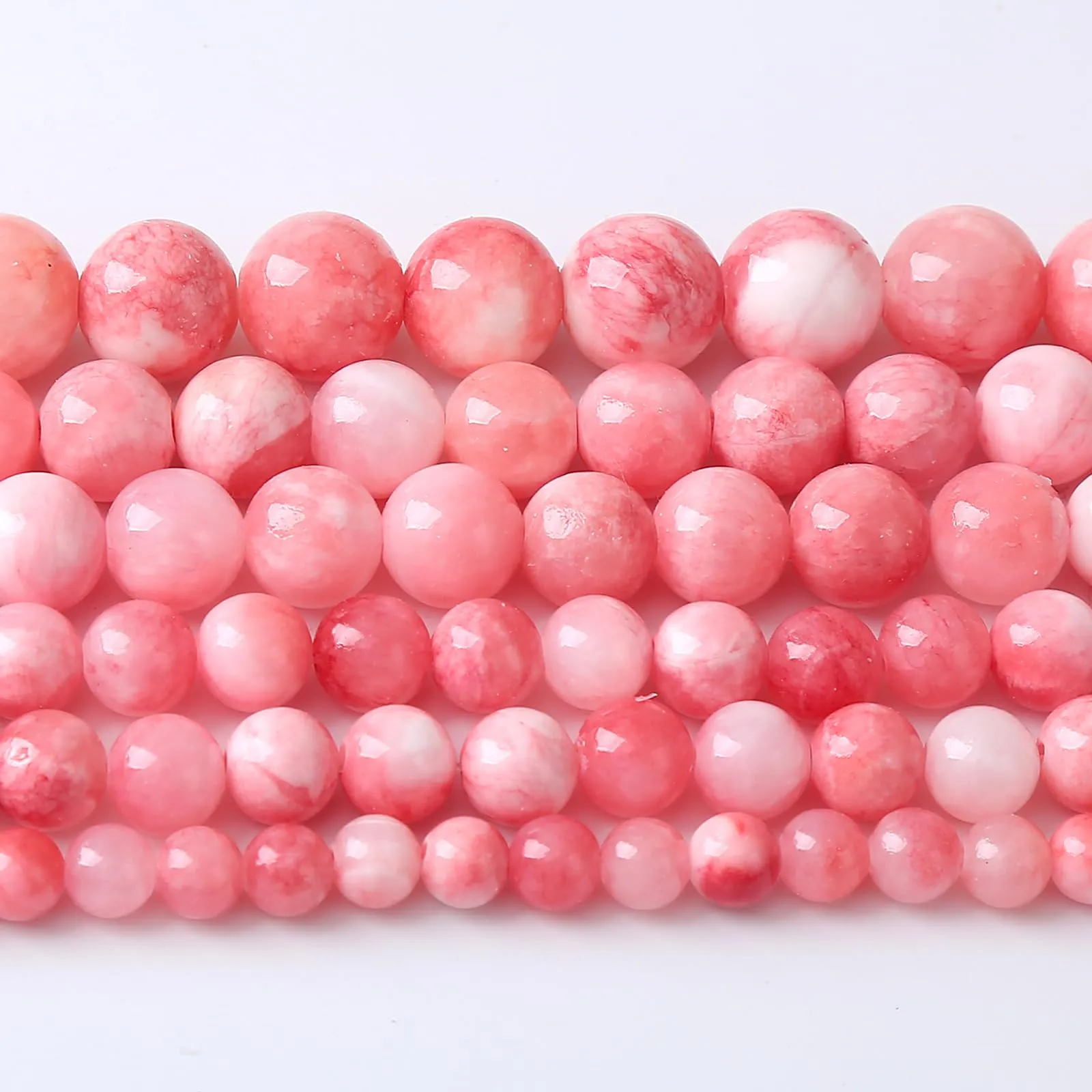 LOSKOSSLTDD1 86 Perline in Giada Persiana Rosa 4mm per Gioielli Fai da Te - immagine 3