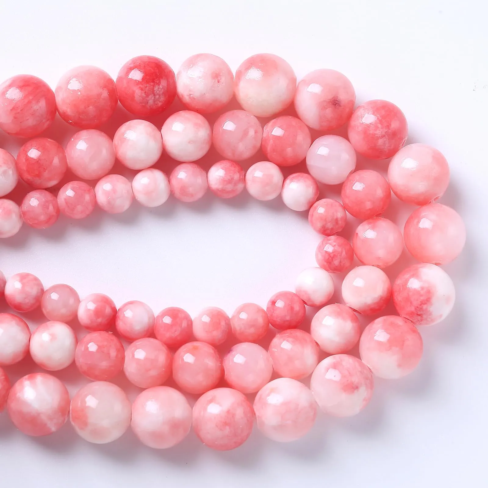 LOSKOSSLTDD1 86 Perline in Giada Persiana Rosa 4mm per Gioielli Fai da Te - immagine 6
