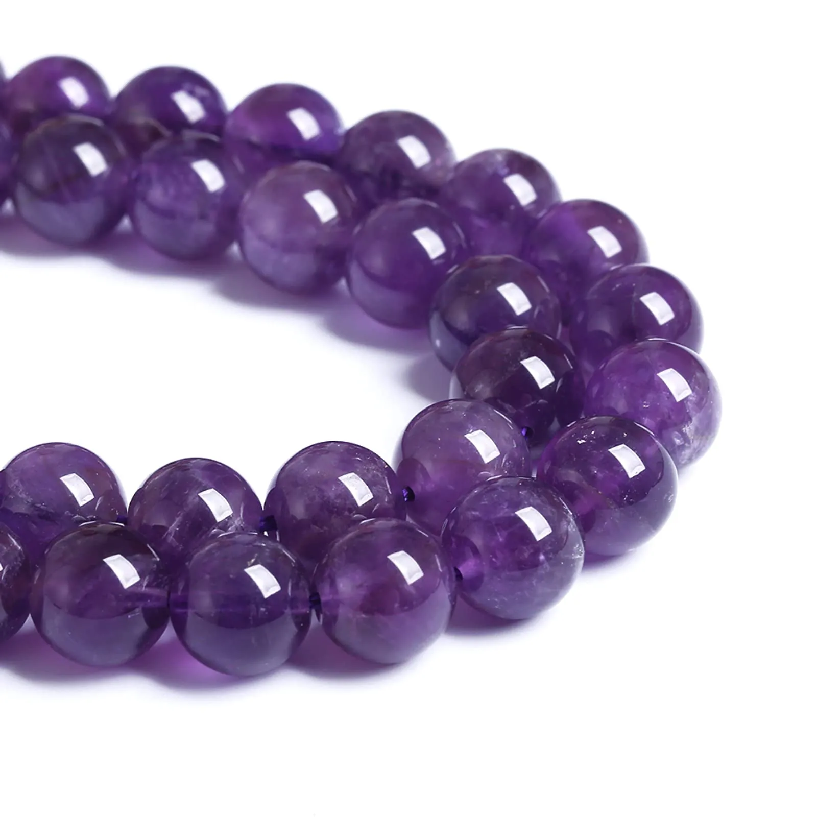 LOSKOSSLTDD1 Perle di Quarzo Ametista Viola, 10 mm, 38 Pezzi - immagine 2