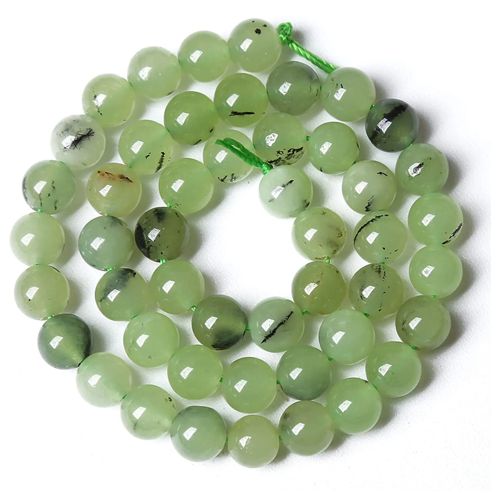 LOSKOSSLTDD1 Perline in Giada Prehnite Naturale, 8 mm, 46 Pezzi - immagine 5