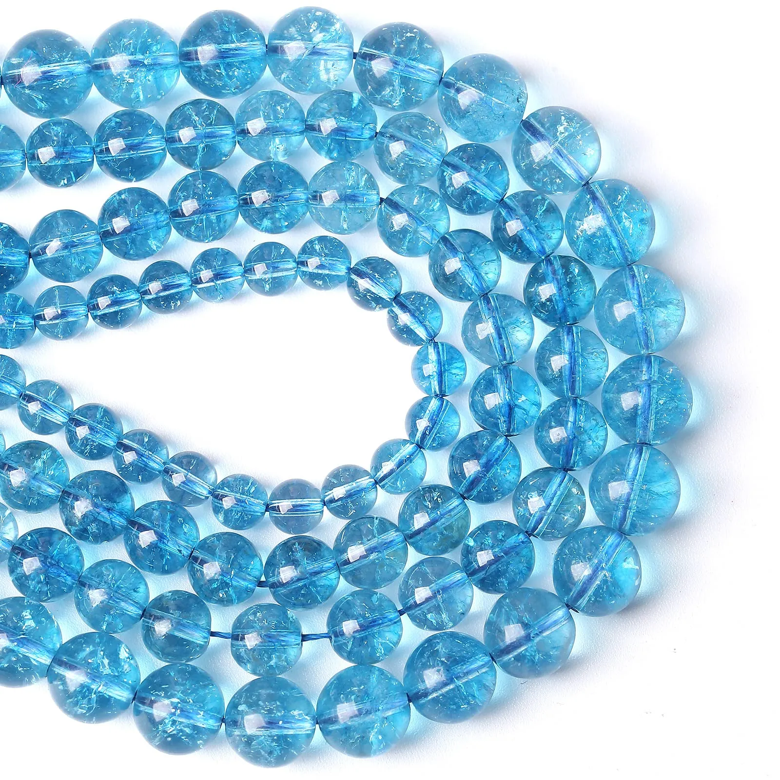 LOSKOSSLTDD1 Perline in Cristallo di Quarzo Cracklé, 4 mm, 86 Pezzi - immagine 2