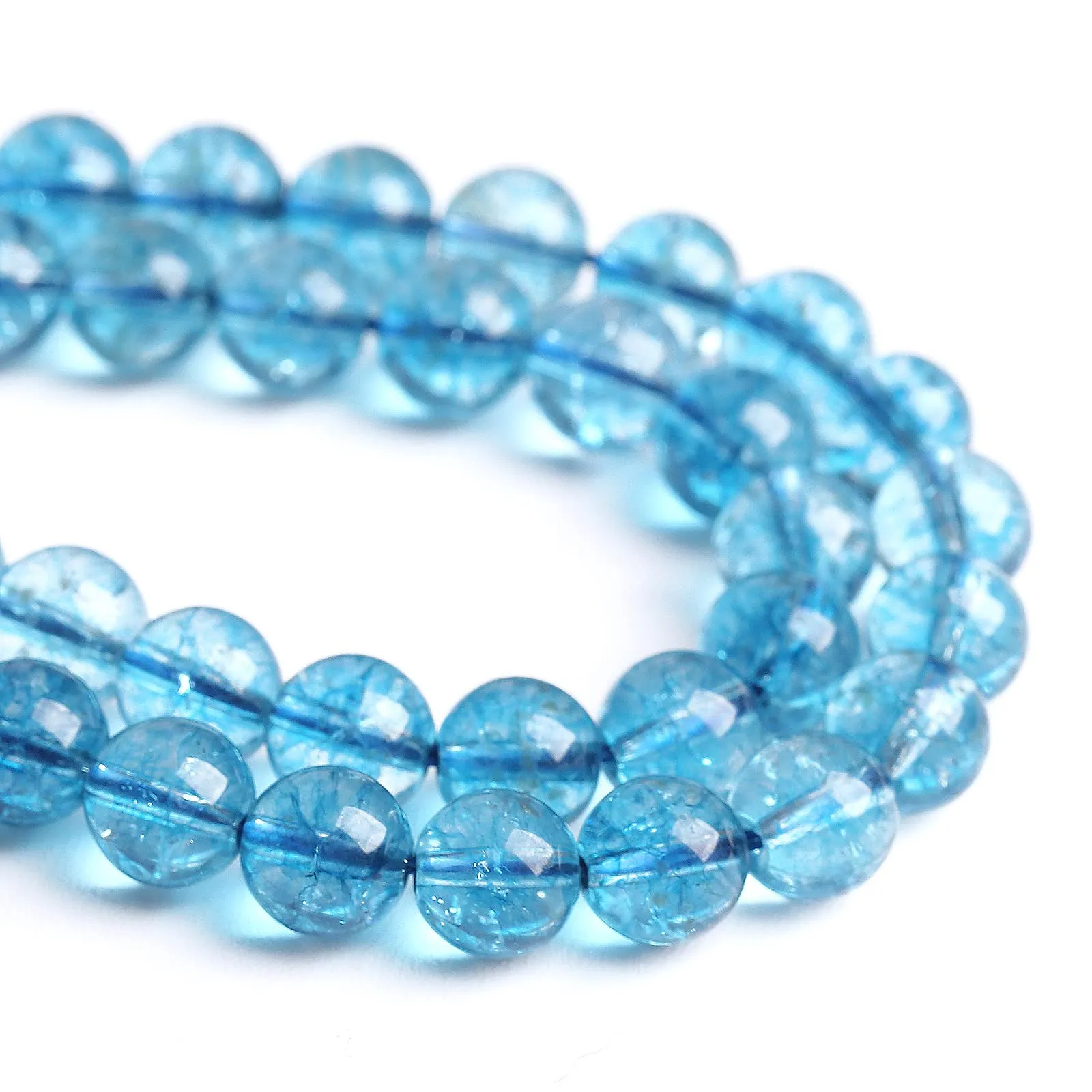 LOSKOSSLTDD1 Perline in Cristallo di Quarzo Cracklé, 4 mm, 86 Pezzi - immagine 4