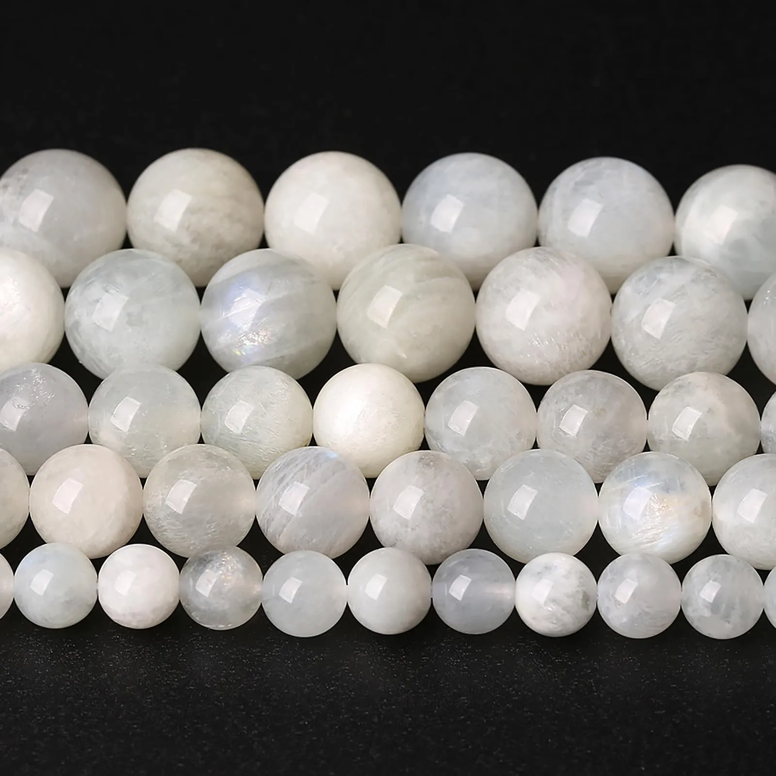 LOSKOSSLTDD1 38 Perline in Pietra di Luna Bianca Naturale, 10 mm - immagine 3