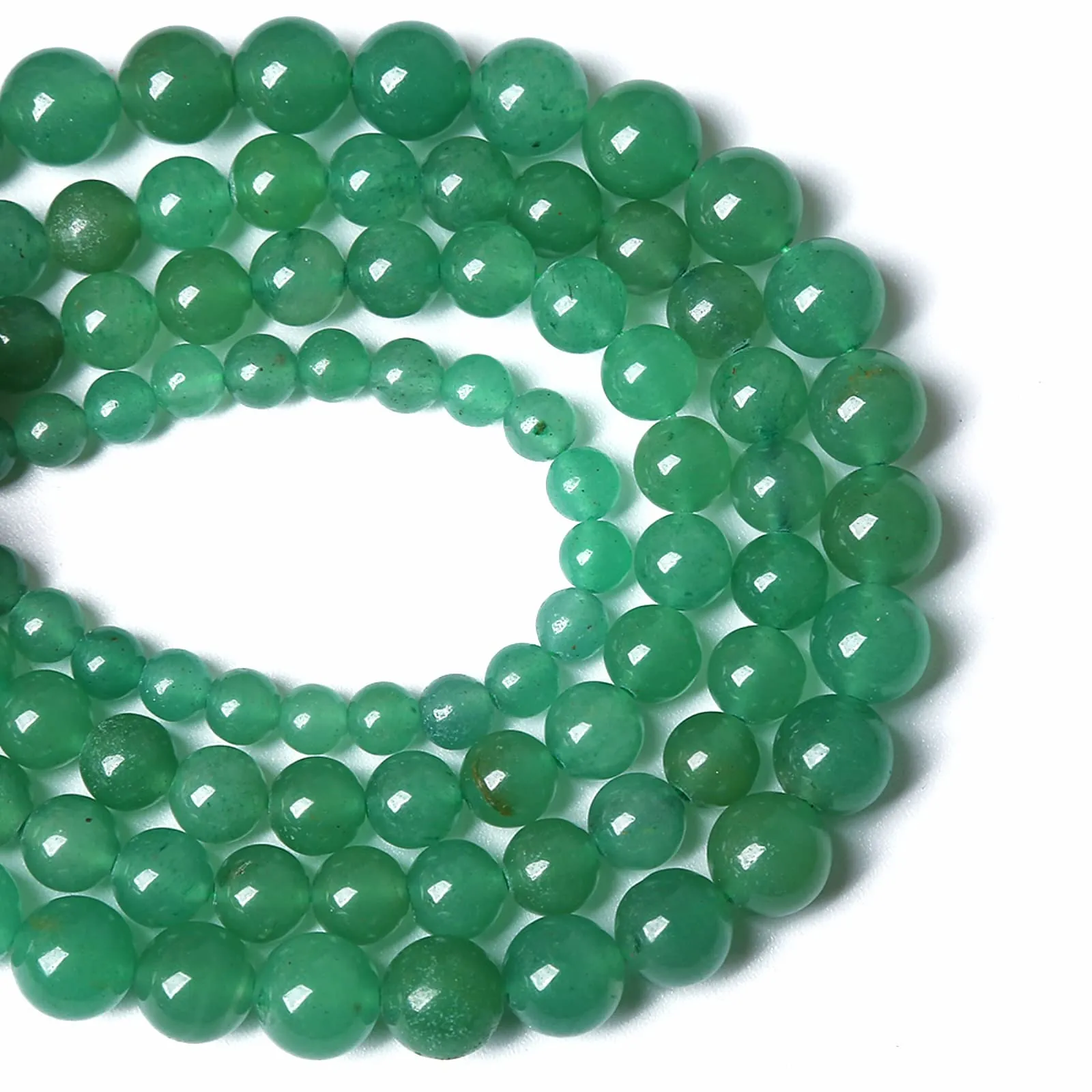 LOSKOSSLTDD1 160 Perline in Avventurina Verde, 4 mm - immagine 2