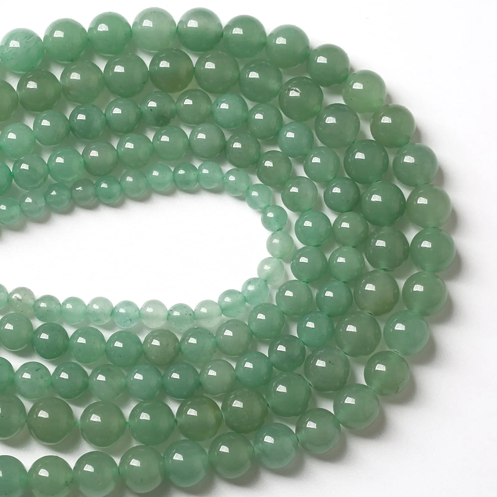 LOSKOSSLTDD1 160 Perline in Avventurina Verde, 4 mm - immagine 5