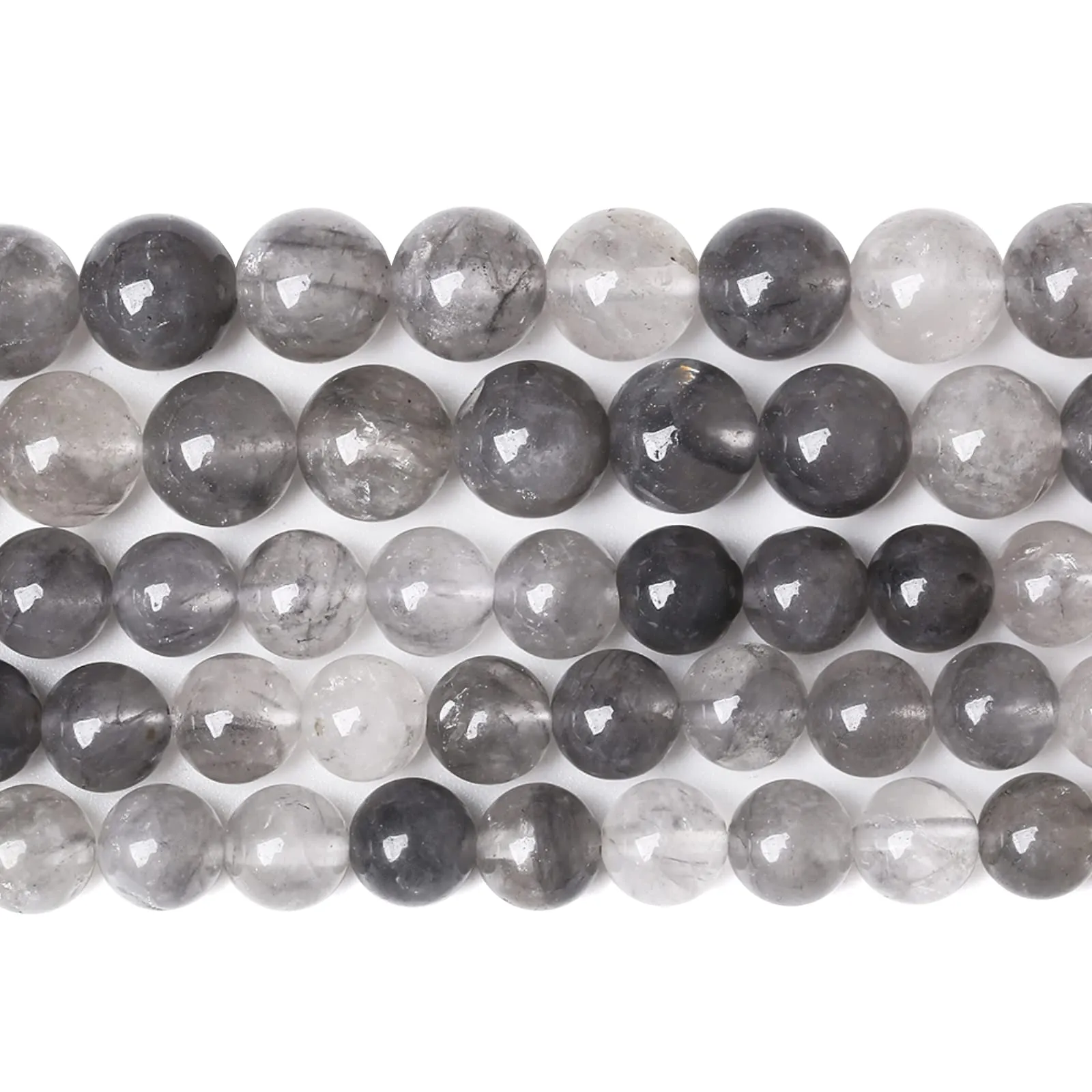 LOSKOSSLTDD1 Perle di Quarzo Nuvoloso in Pietra Naturale, 4mm, 86 Pezzi - immagine 1