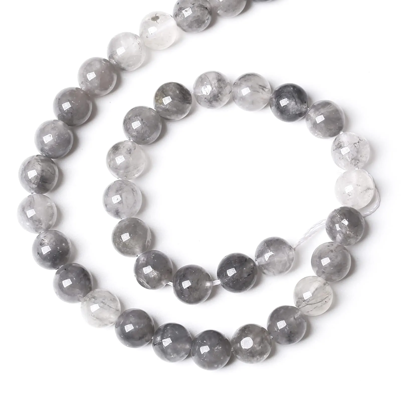 LOSKOSSLTDD1 Perle di Quarzo Nuvoloso in Pietra Naturale, 4mm, 86 Pezzi - immagine 5