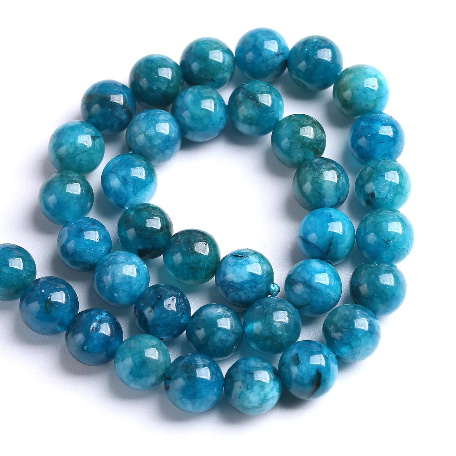 LOSKOSSLTDD1 Perline in Apatite Blu 8mm, 90 pezzi (2 fili) - immagine 5