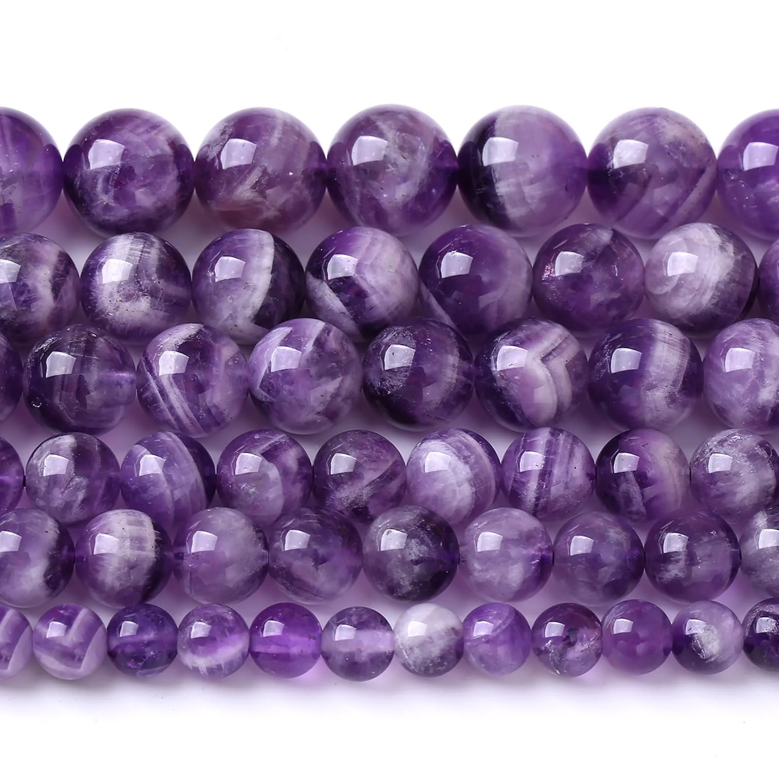 LOSKOSSLTDD1 75 Perline in Ametista Viola, Quarzo Naturale, 10 mm, Grado A+ - immagine 1