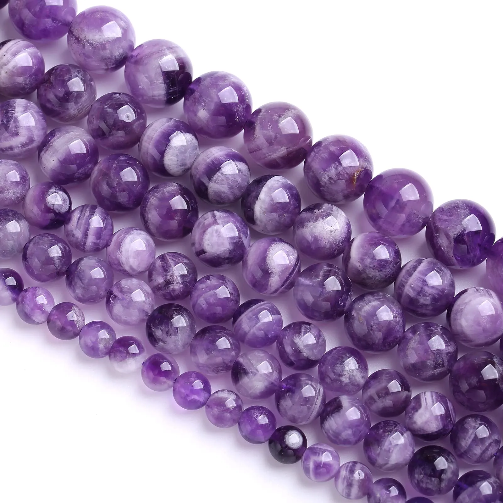 LOSKOSSLTDD1 75 Perline in Ametista Viola, Quarzo Naturale, 10 mm, Grado A+ - immagine 2