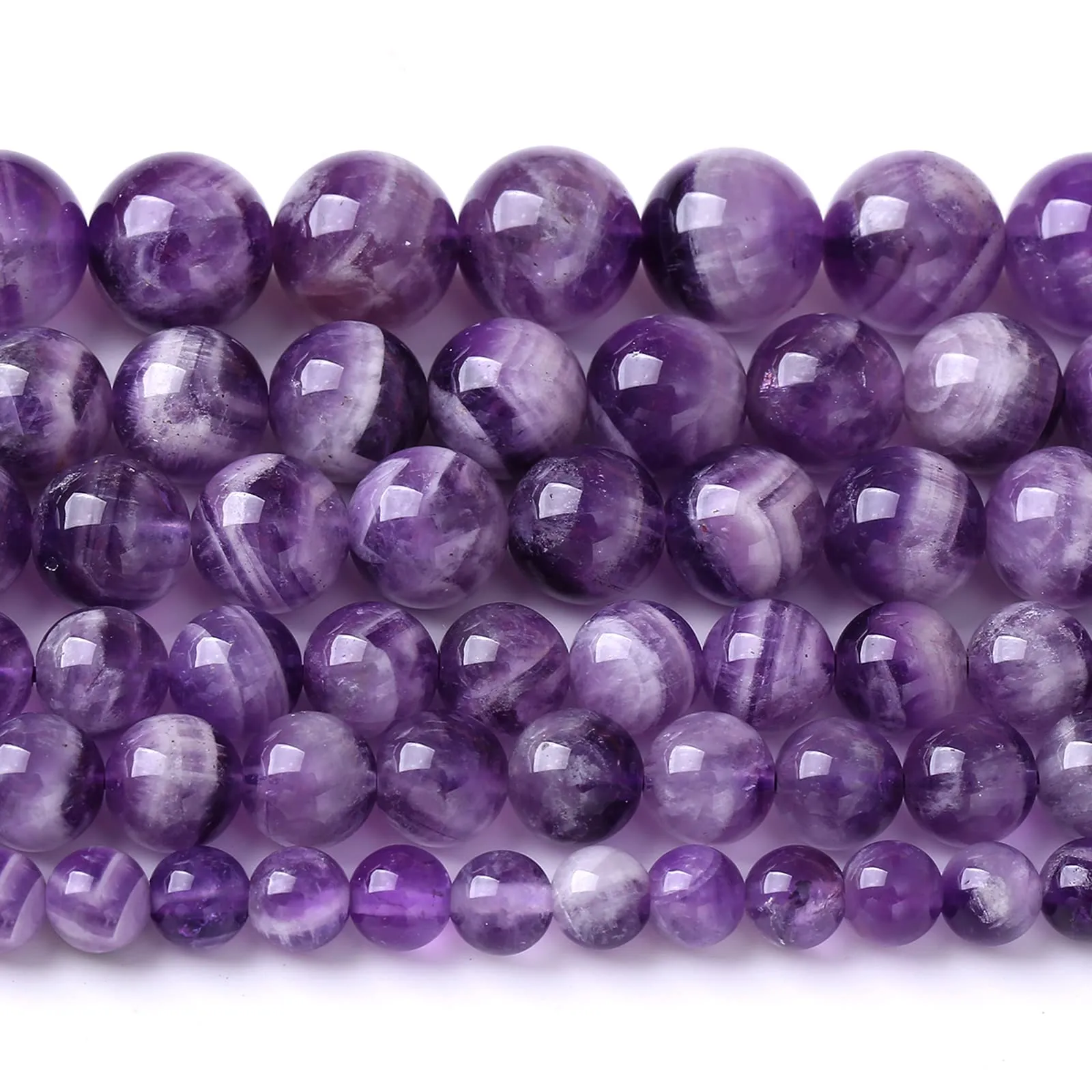 LOSKOSSLTDD1 Perline di Ametista Viola in Quarzo Naturale 4mm, 86 Pezzi, Filo da 38,1 cm - immagine 1