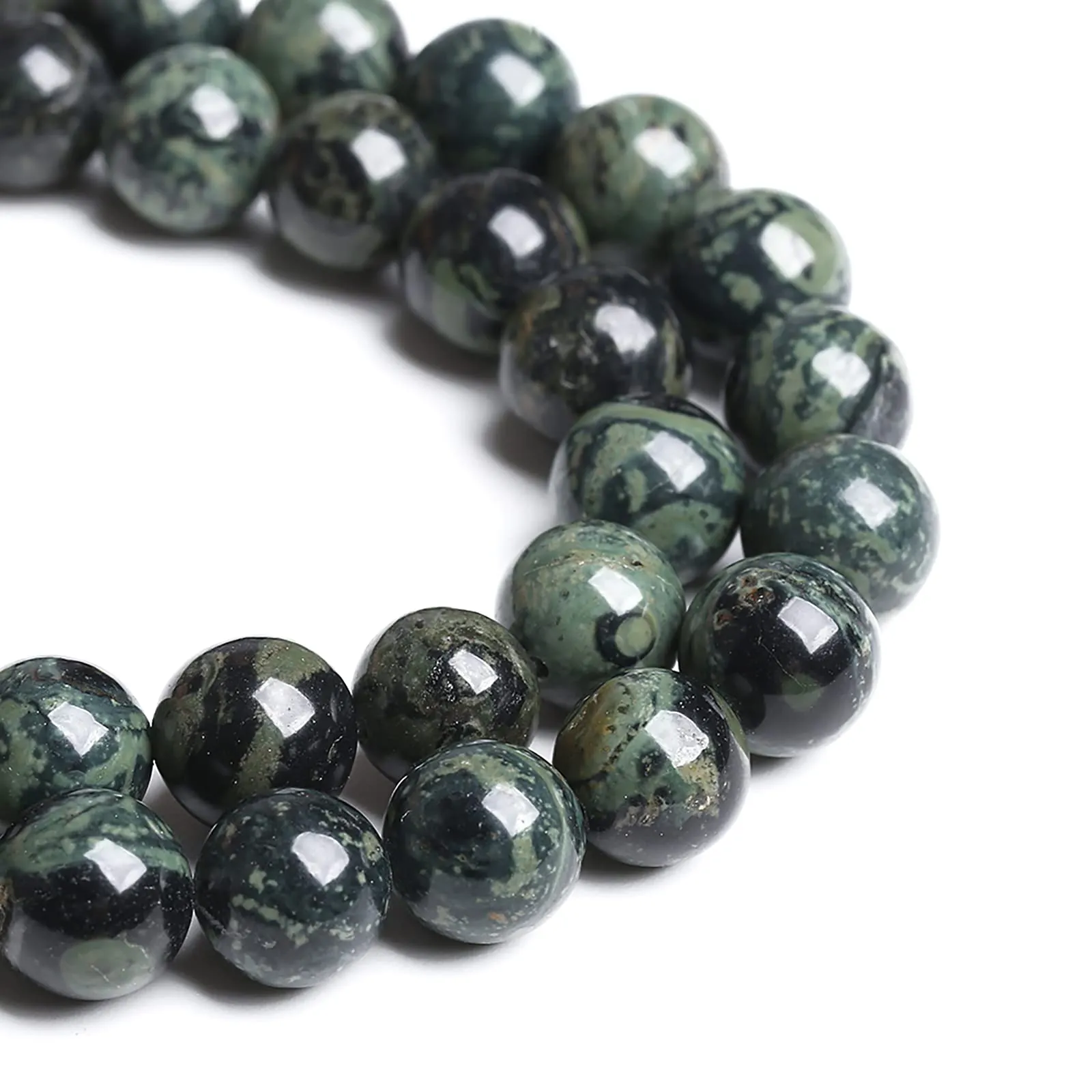 LOSKOSSLTDD1 60 Perline in Diaspro Kambaba 6 mm per Gioielli Fai da Te - immagine 3