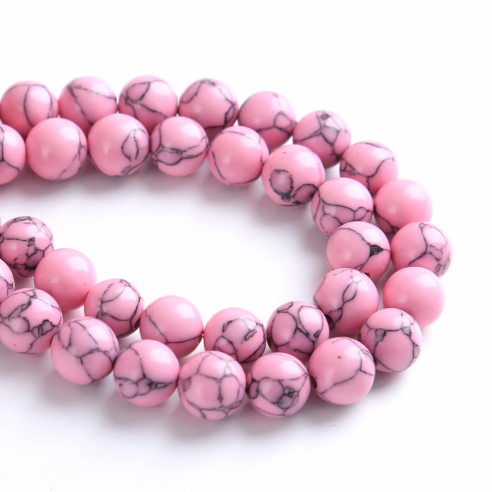 LOSKOSSLTDD1 32 Perline Distanziatrici in Turchese Rosa, 12 mm per Gioielli Fai da Te - immagine 5