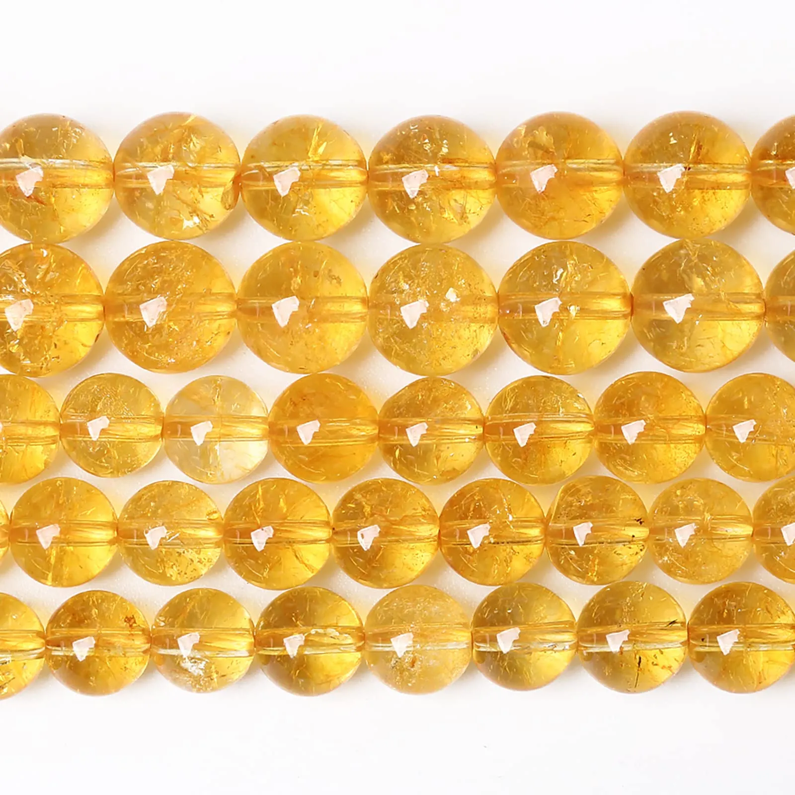 LOSKOSSLTDD1 75 Perline di Quarzo Citrino Naturale 10mm per Gioielli fai da te - immagine 2