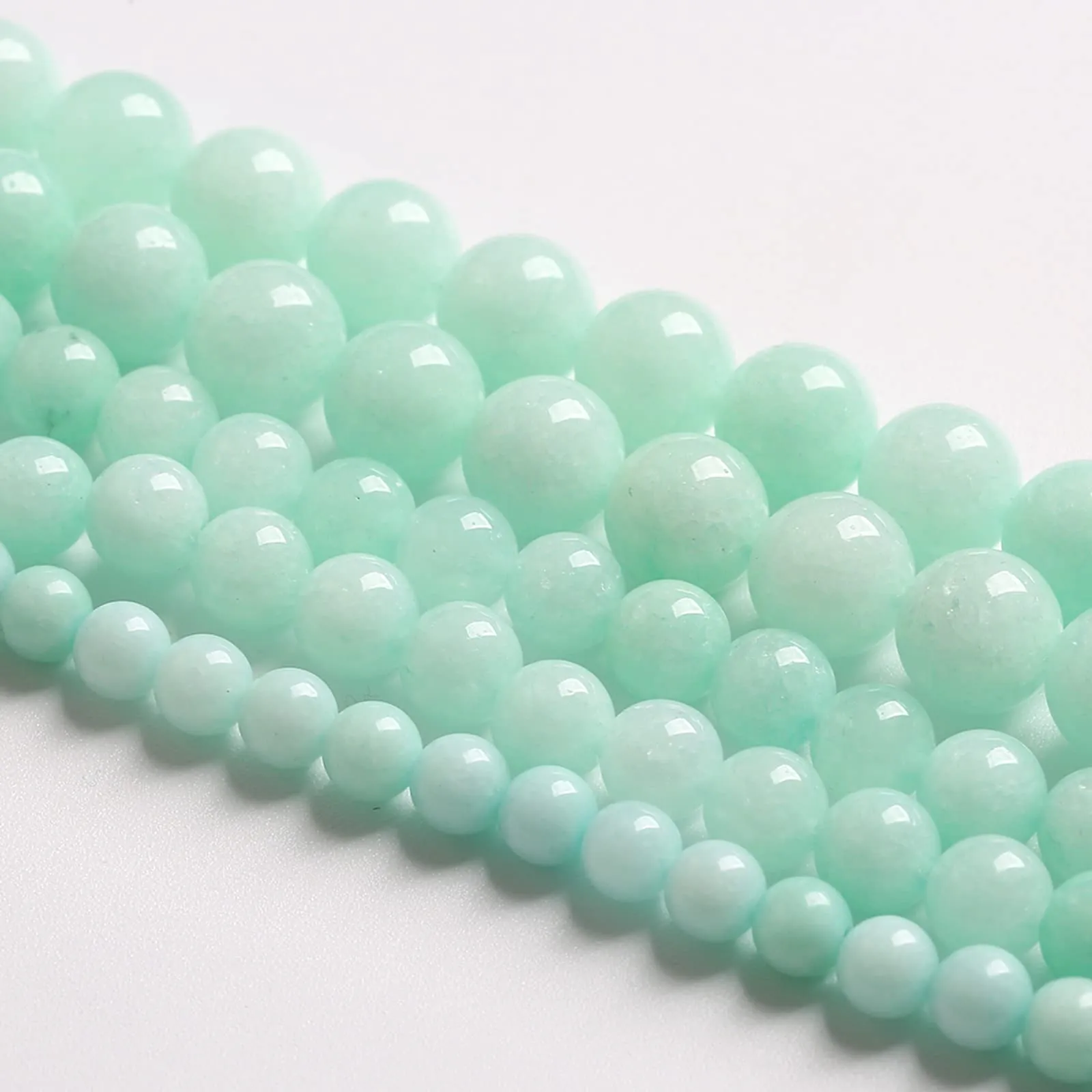 LOSKOSSLTDD1 32 Perline in Pietra Naturale di Amazonite Calcedonio, 12 mm - immagine 2