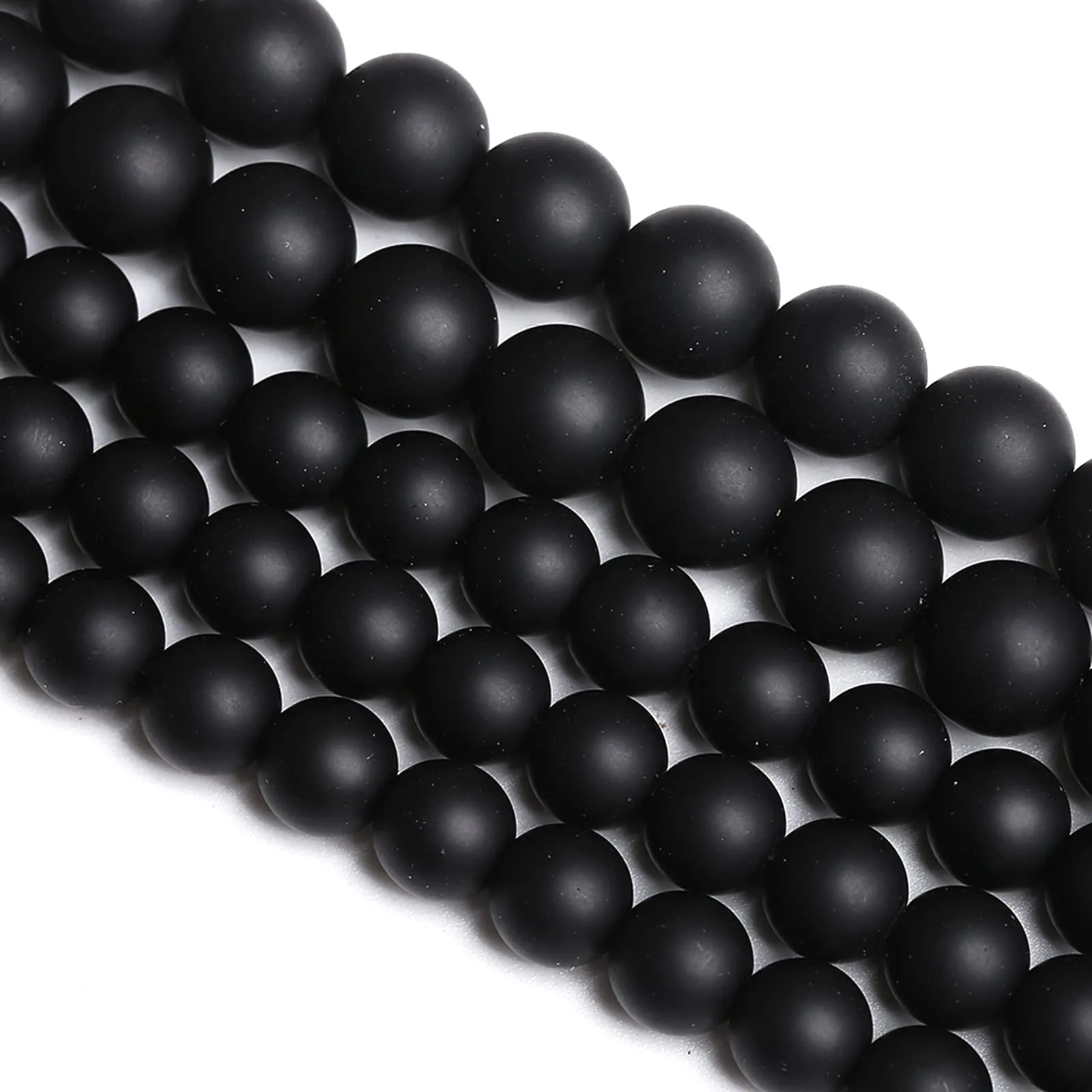 LOSKOSSLTDD1 Perline in Agata Nera Opaca 10mm, 38 pezzi - immagine 5