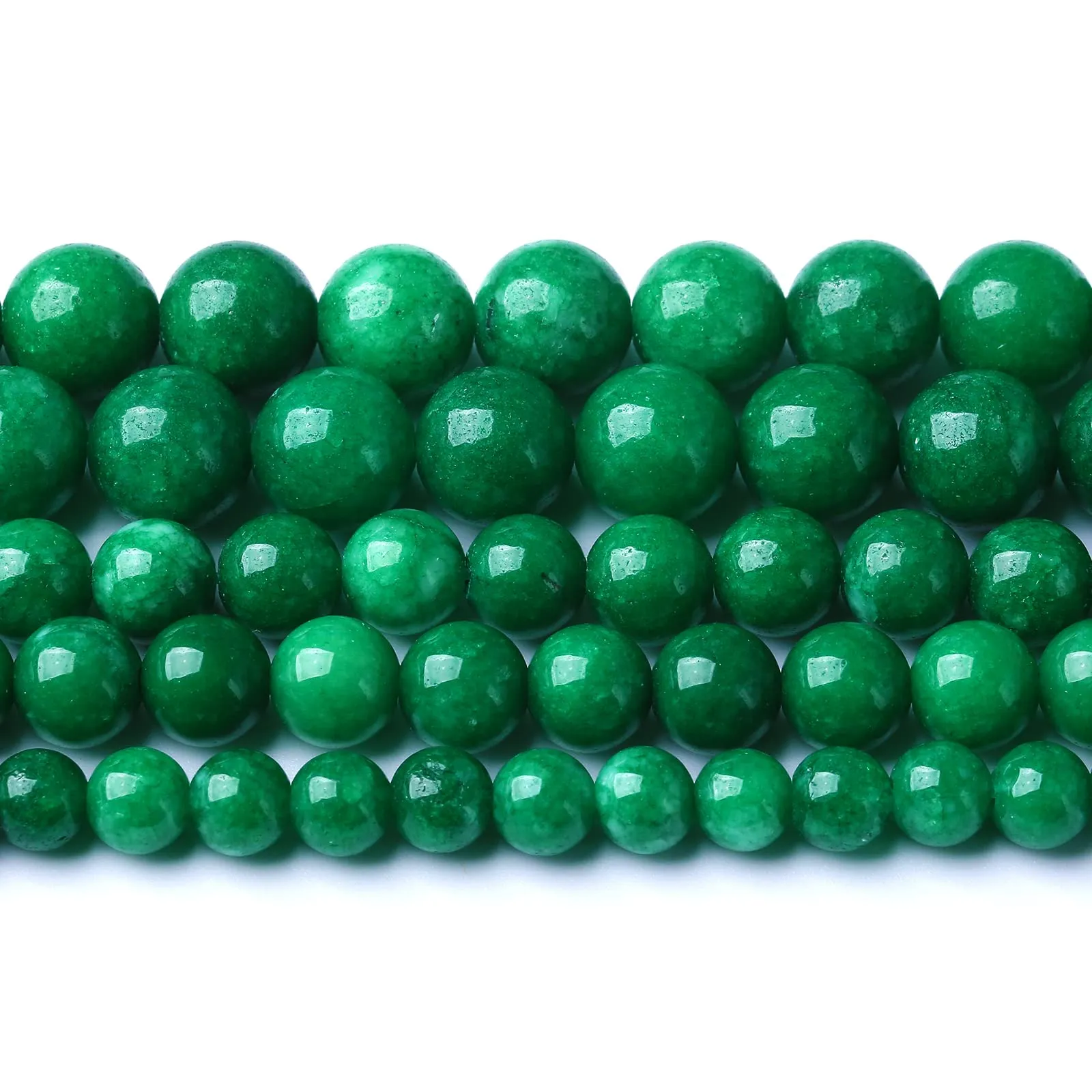 LOSKOSSLTDD1 Perline in Giada Verde Naturale 10mm, 75 Pezzi - immagine 1