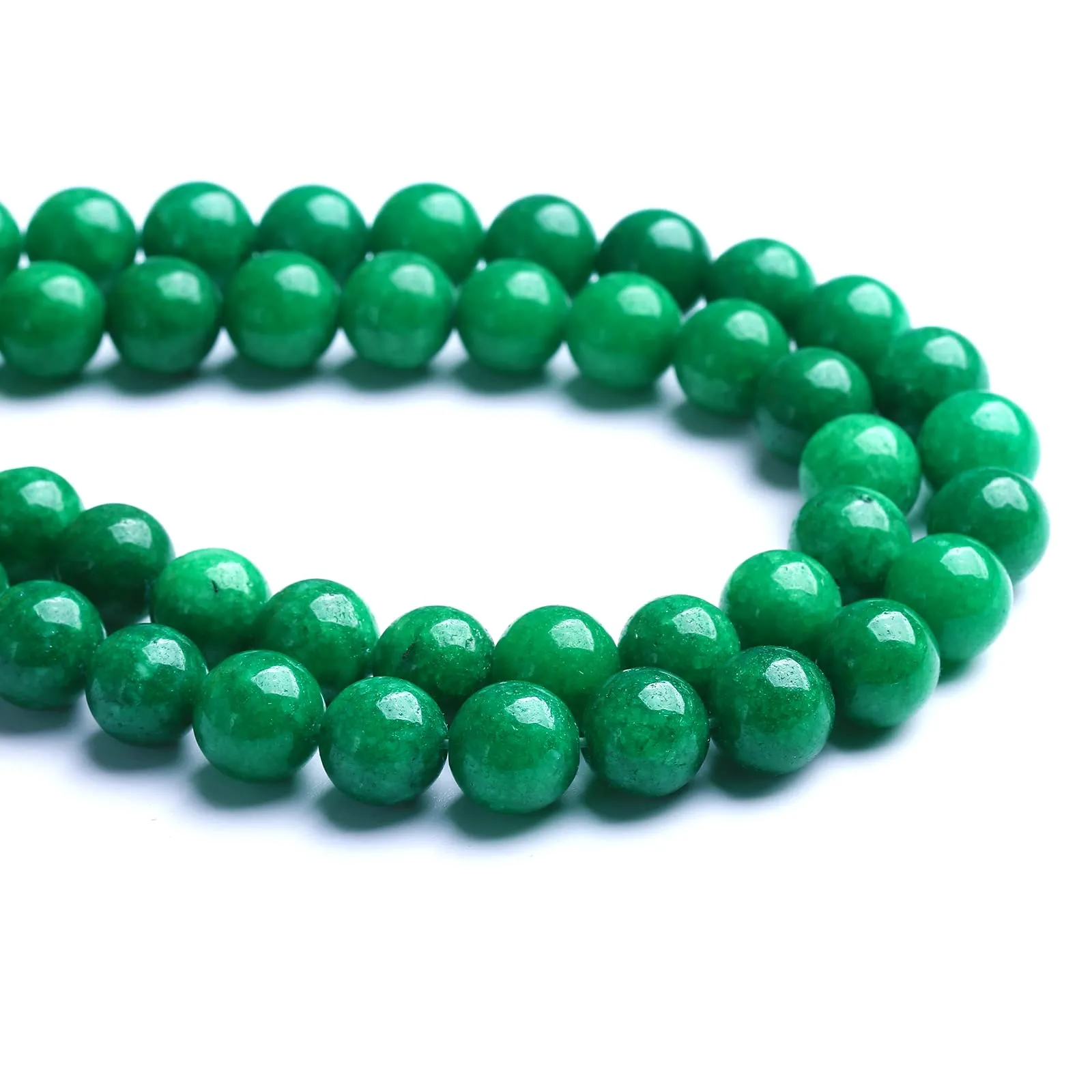 LOSKOSSLTDD1 Perline in Giada Verde Naturale 10mm, 75 Pezzi - immagine 4