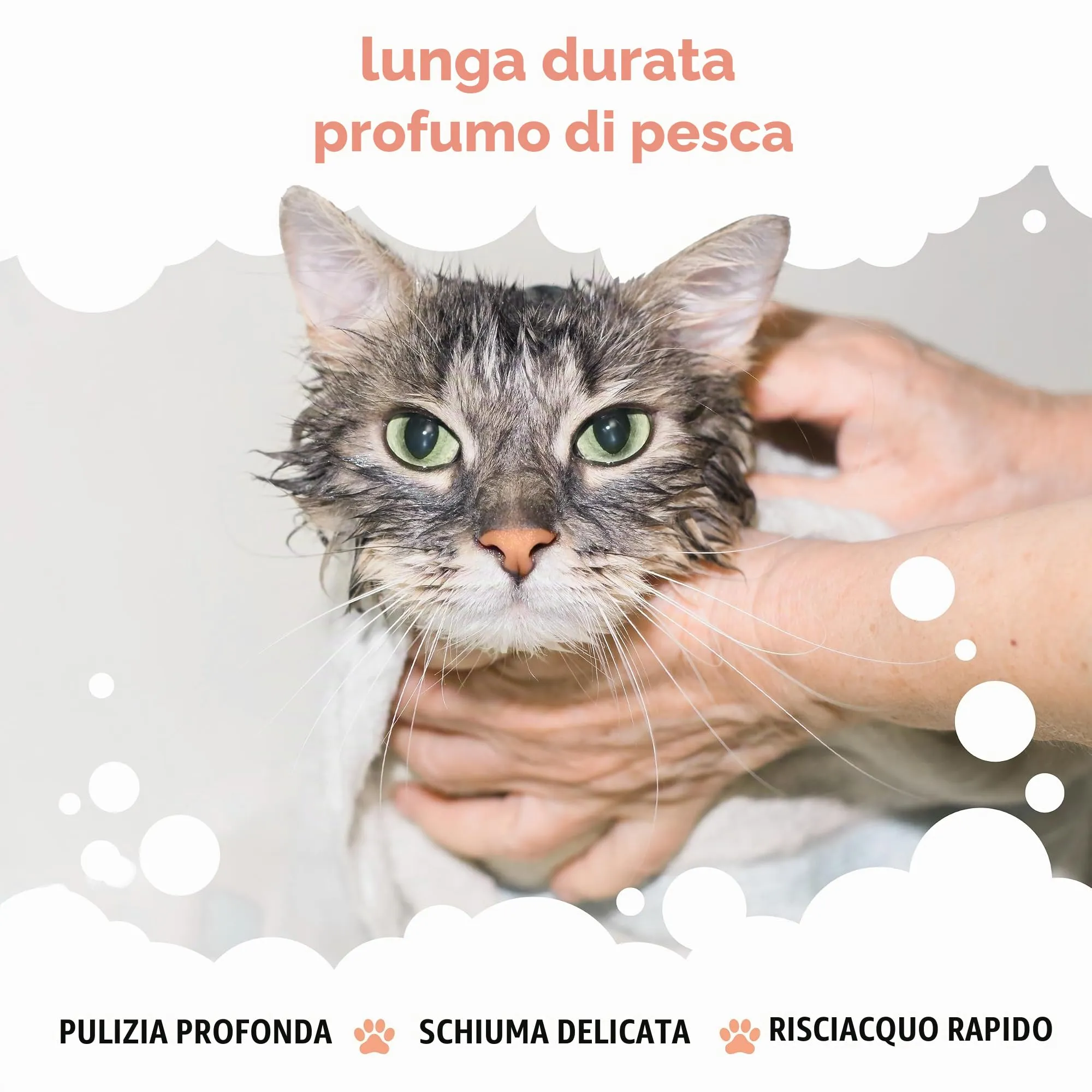 Buddycare Peach Cat Shampoo with Aloe Vera and Vitamin B5, 500 ml - immagine 4
