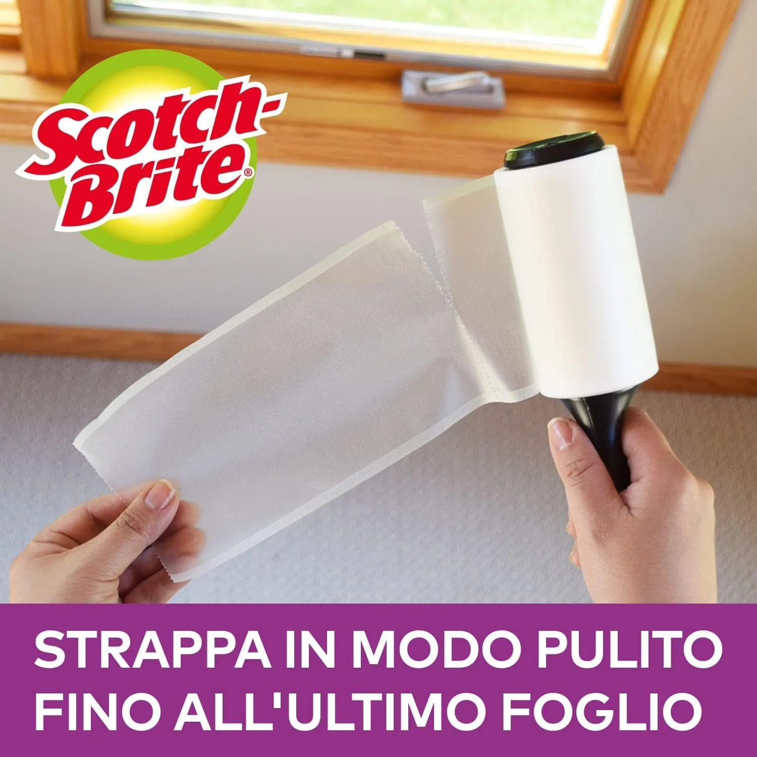 Scotch-Brite Spazzola Adesiva Levapelucchi 837R-56, 1 Rullo 56 Fogli - immagine 4