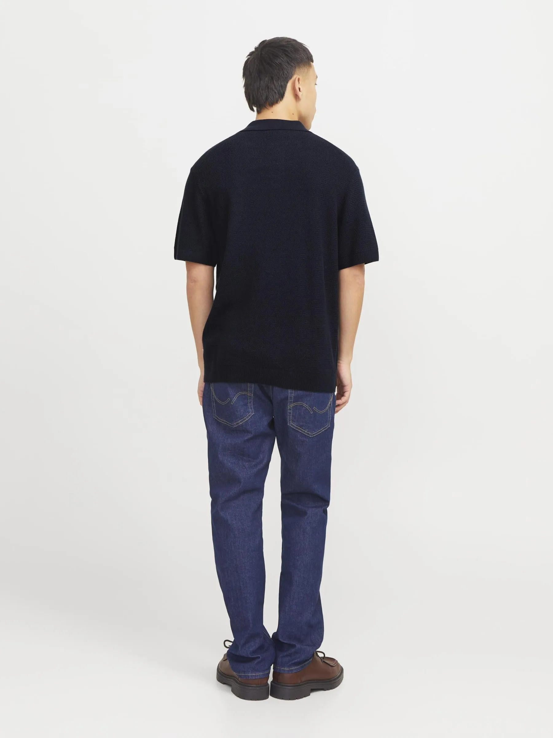 Jack & Jones Jprcccooper Knit SS Polo Shirt, Cielo Notturno, S - immagine 4
