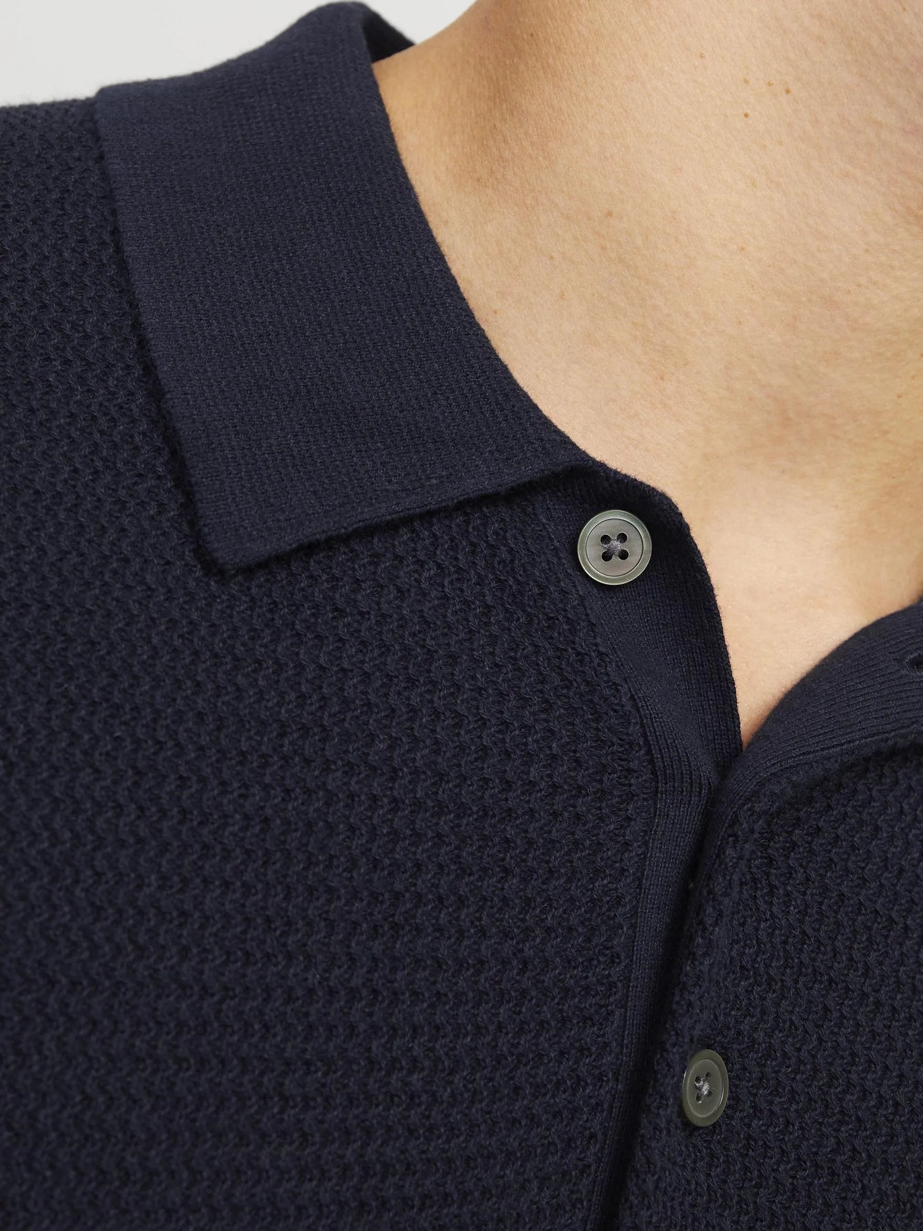 Jack & Jones Jprcccooper Knit SS Polo Shirt, Cielo Notturno, S - immagine 5