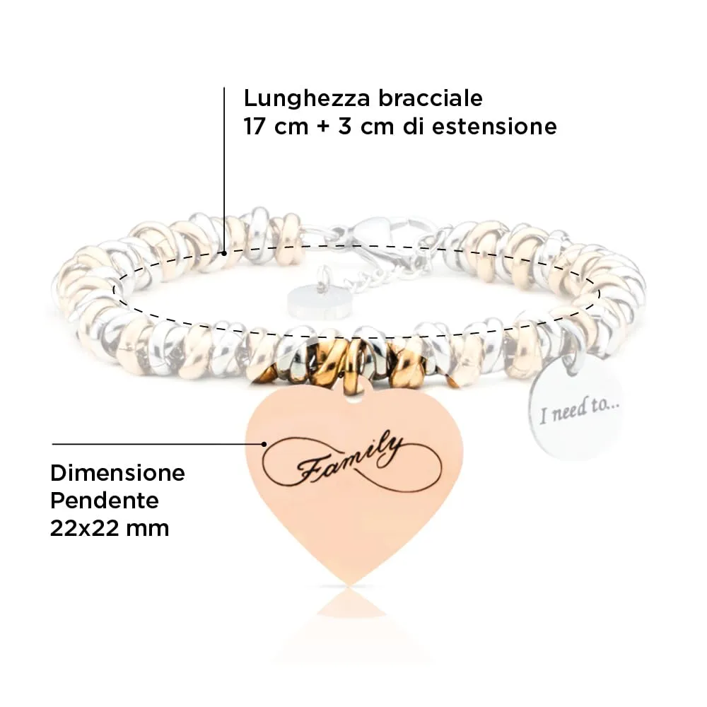 SAGA GIOIELLI Bracciale Donna I need to... Collections Protezione, Fortuna, Buoni Auspici, Amore (FAMILY 1) - immagine 3