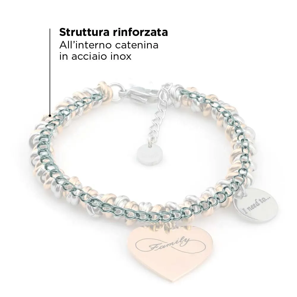 SAGA GIOIELLI Bracciale Donna I need to... Collections Protezione, Fortuna, Buoni Auspici, Amore (FAMILY 1) - immagine 4