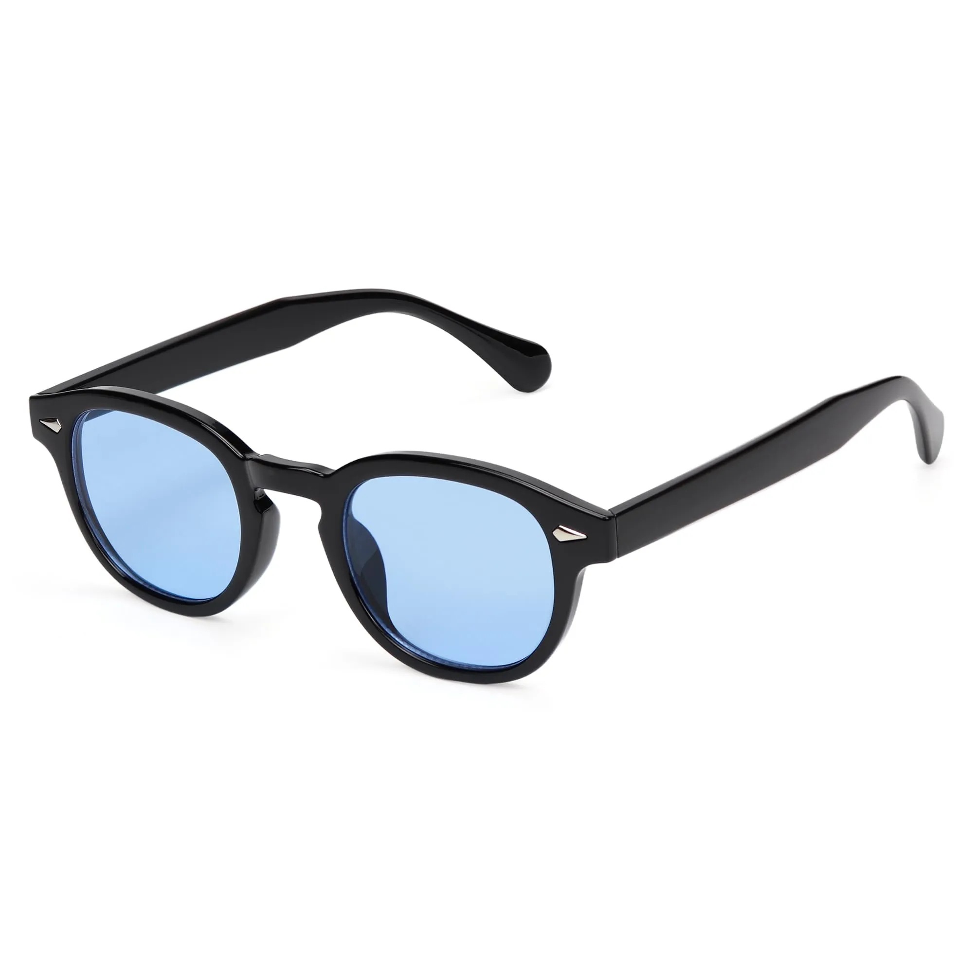 LHSDMOAT Occhiali da sole sportivi ovali vintage stile anni '70 UV400 - immagine 1
