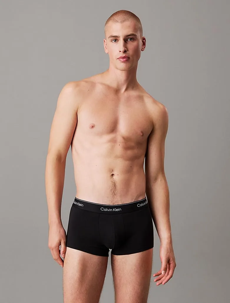 Calvin Klein Low Rise Boxer Trunks, 3 Pack, Black, XS - immagine 3