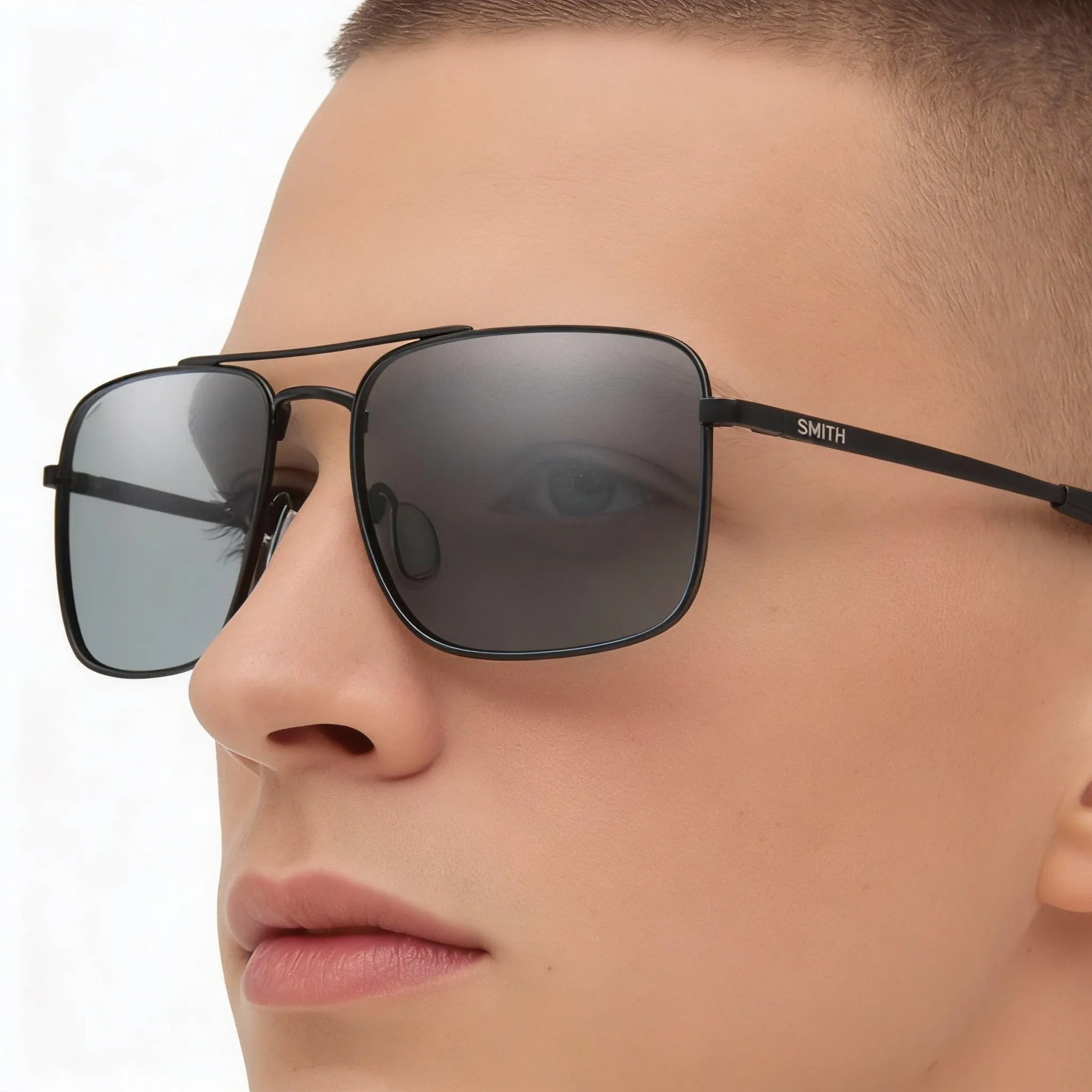 Smith Outcome Occhiali da sole unisex, Nero/Grigio Polarizzato, Taglia Unica - immagine 4