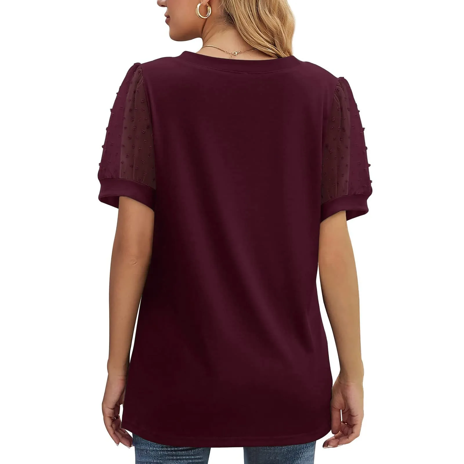 Uwdiohq Bluse Donna Estive Eleganti Polo Manica Corta Grigia Top Panna Camicione Taglie Forti Camicia Flanella Seta Grigia - immagine 7