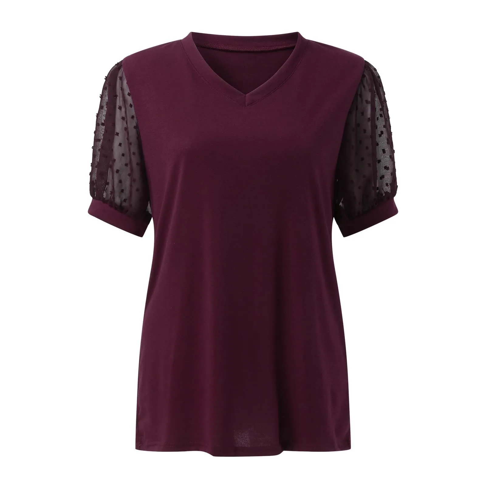 Uwdiohq Blusa Elegante Camicia Maniche Corte Donna - immagine 3
