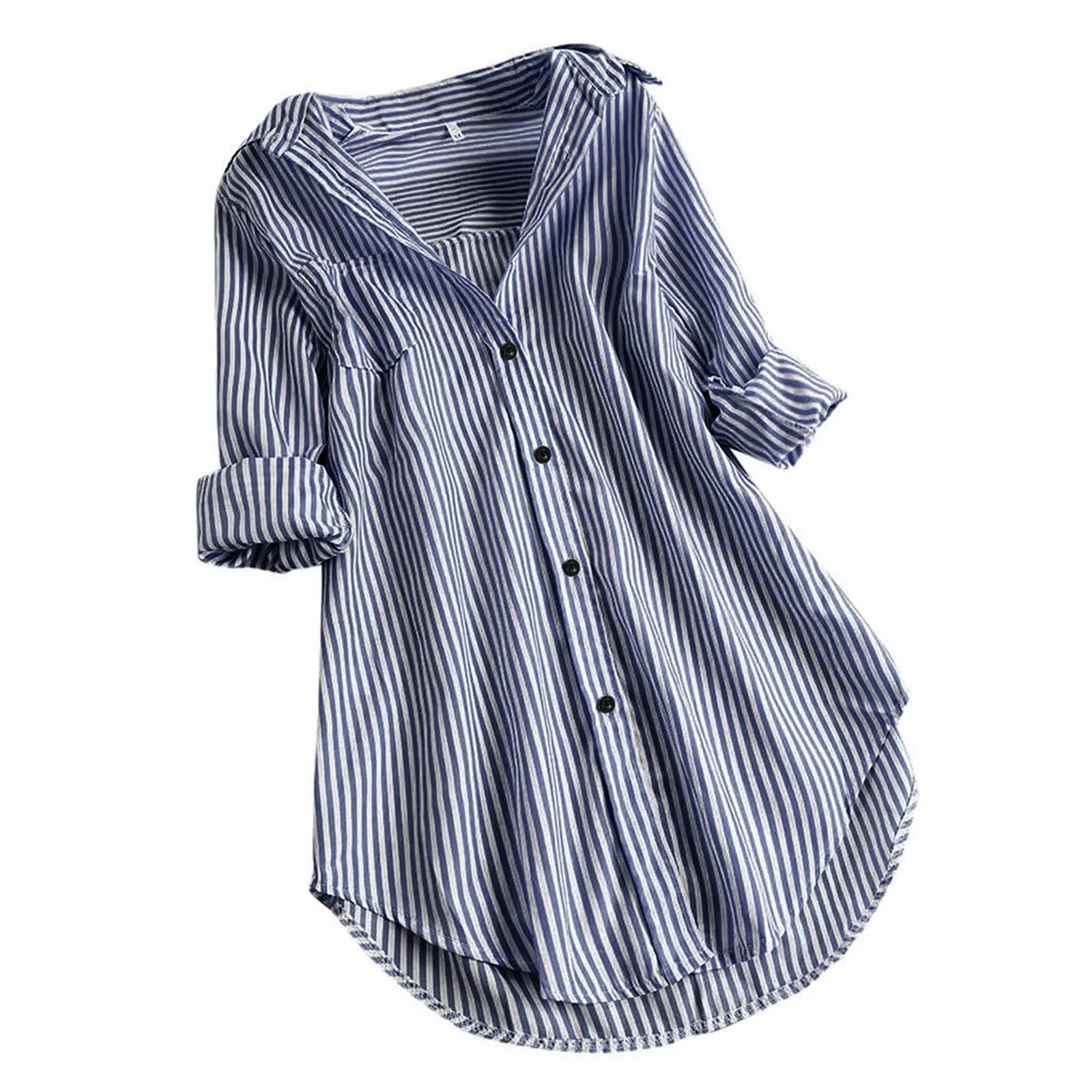 Uwdiohq Bluse Donna in Cotone Maniche Lunghe e Corte - immagine 1
