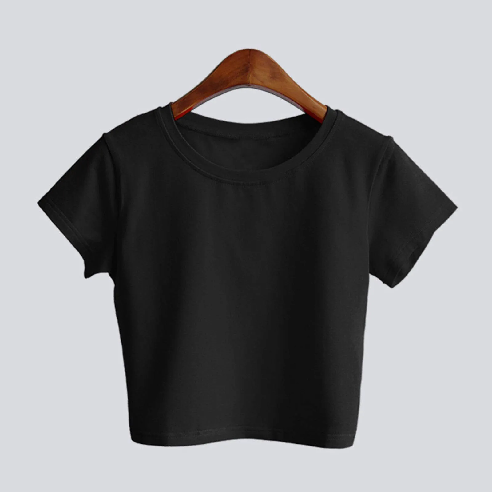 Uwdiohq Top Casual Camicetta Canotta Donna Crop Solid T-Shirt Taglio Asimmetrico - immagine 2