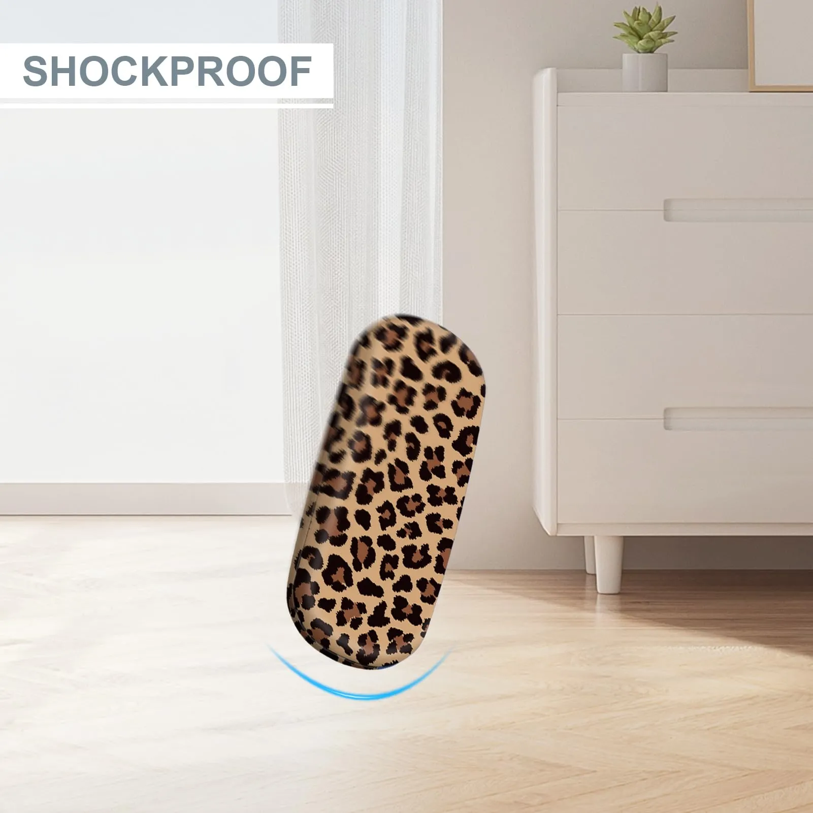 FINTIE Custodia rigida per occhiali, Leopard, S - immagine 6