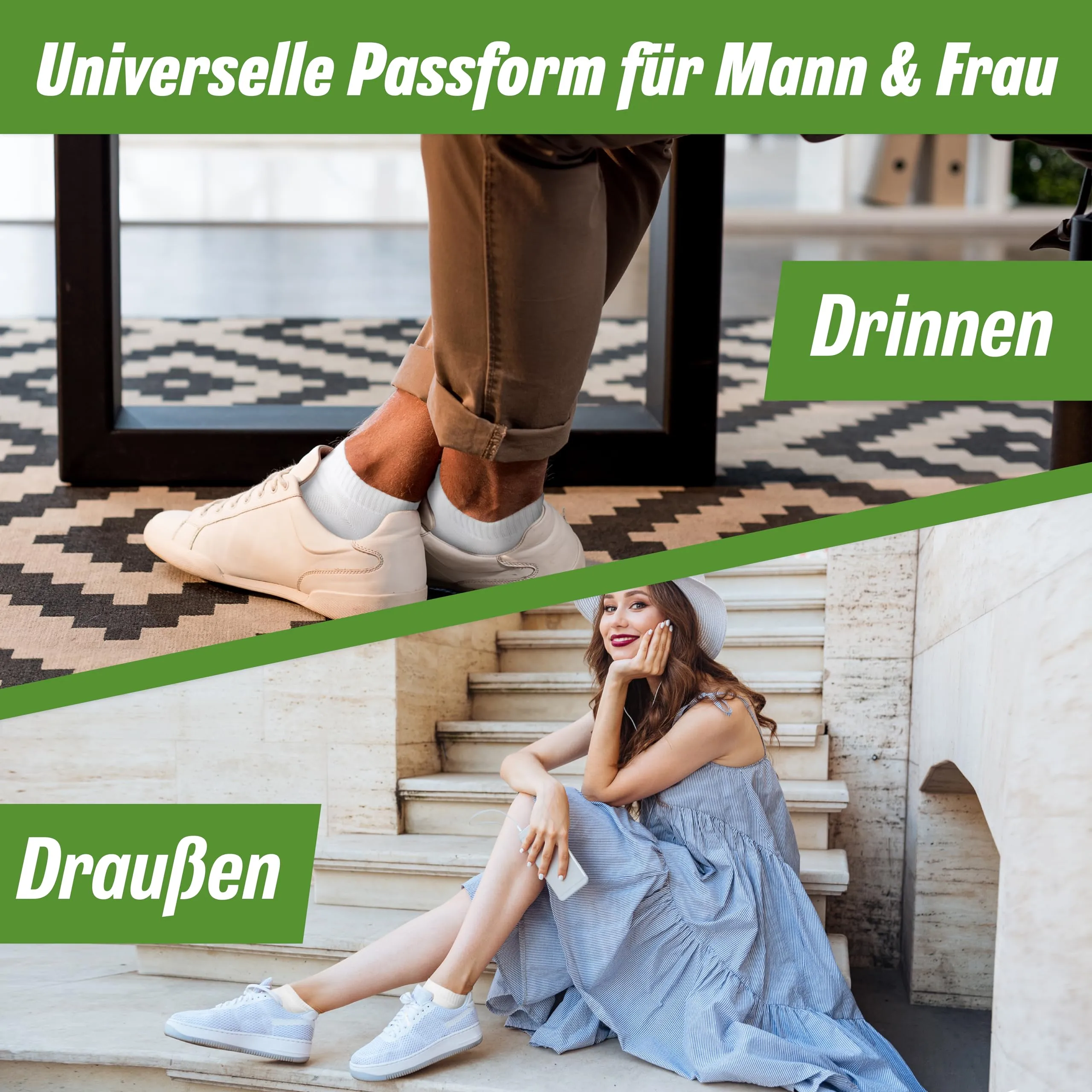 PAIXX Calzini da ginnastica, Bianco, 43-46 - immagine 2