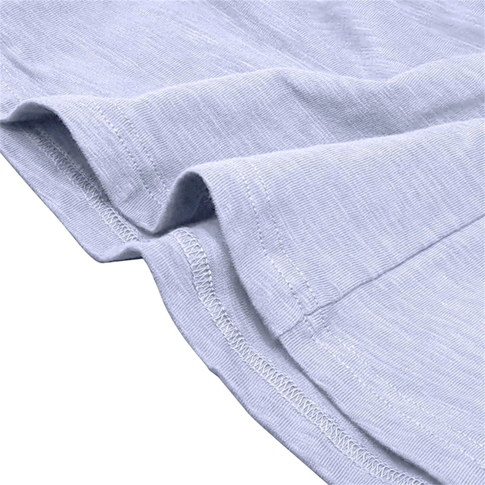 Generisch Maglietta da uomo in cotone a maniche lunghe con bottoni, slim fit, bianco, S - immagine 5