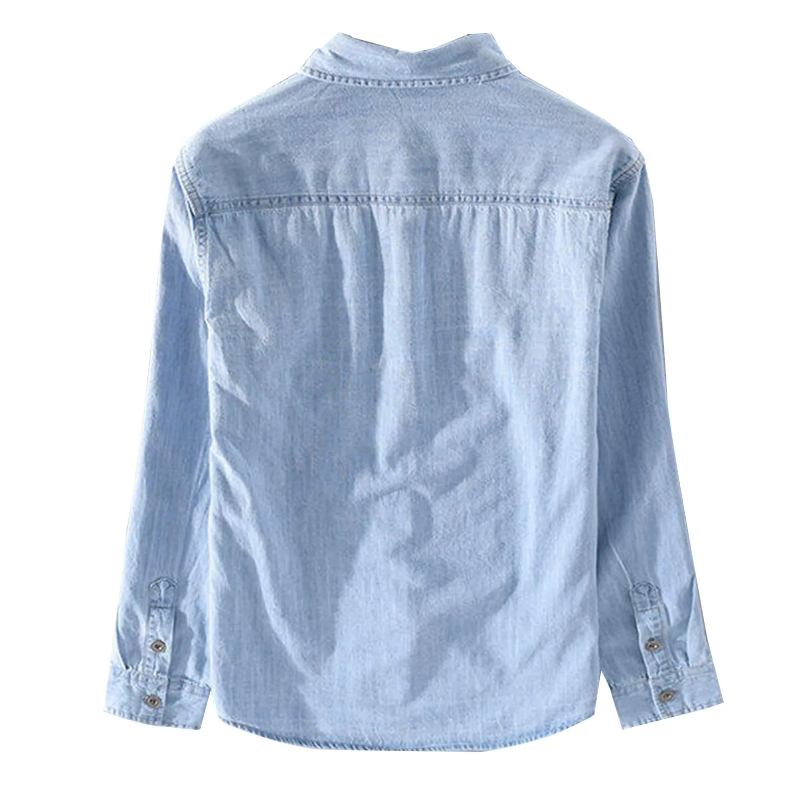 Generisch Camicia in jeans da uomo BU1, M - immagine 4