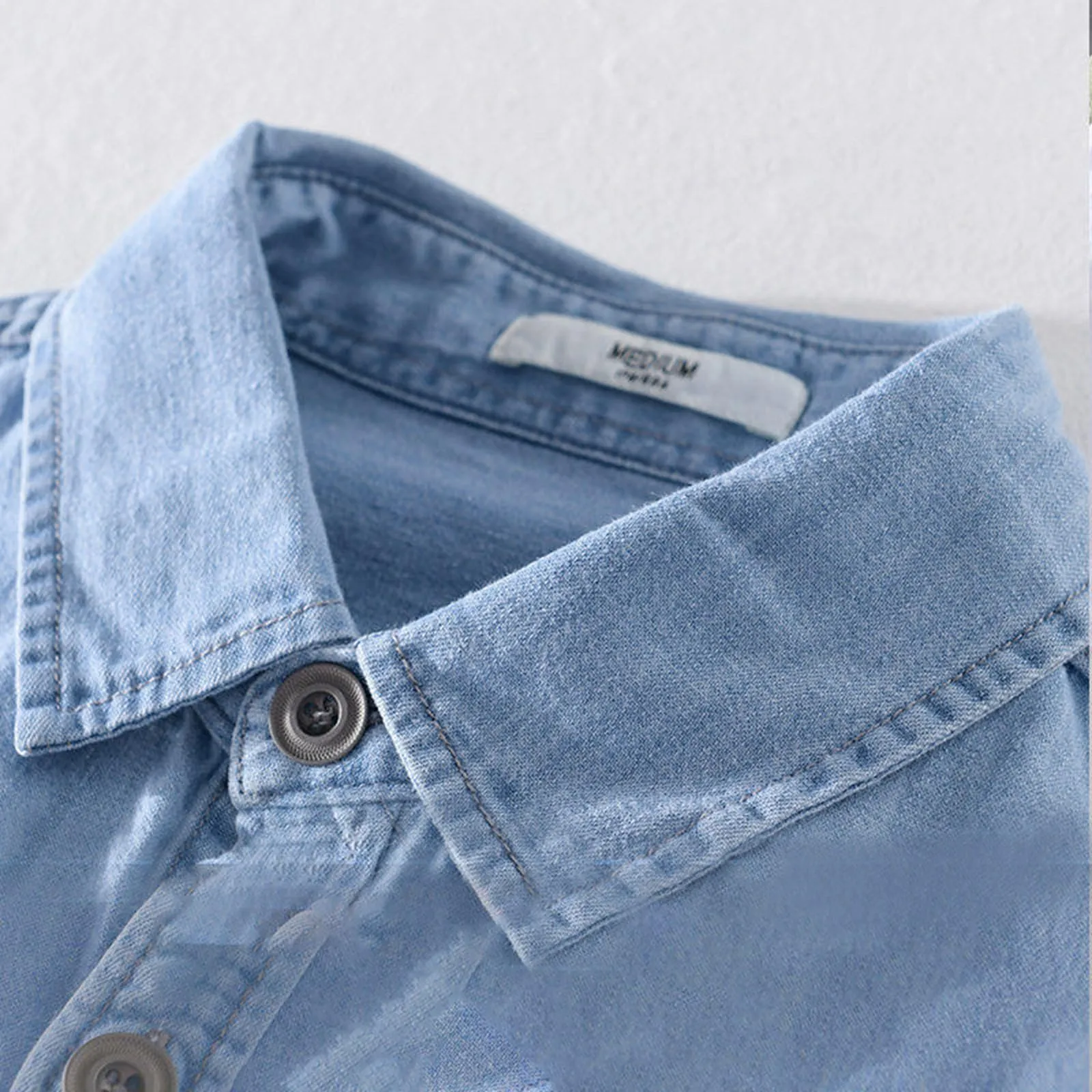 Generisch Camicia in jeans da uomo BU1 XXL - immagine 5