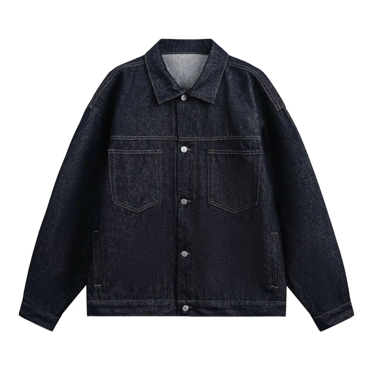 Generisch Camicia in jeans da uomo, S2 blu, XL - immagine 5