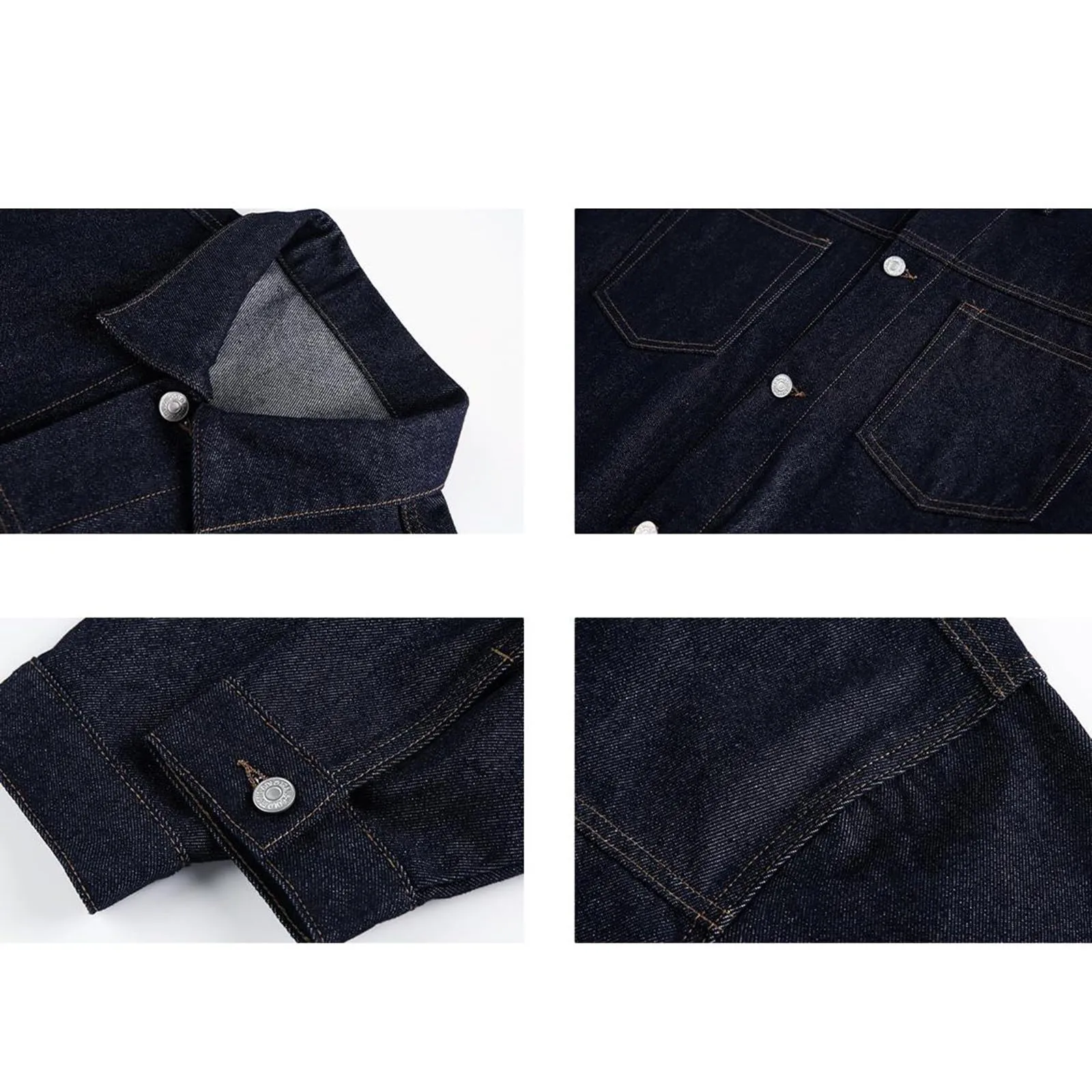 Generisch Camicia in jeans da uomo, S2 blu, XL - immagine 6