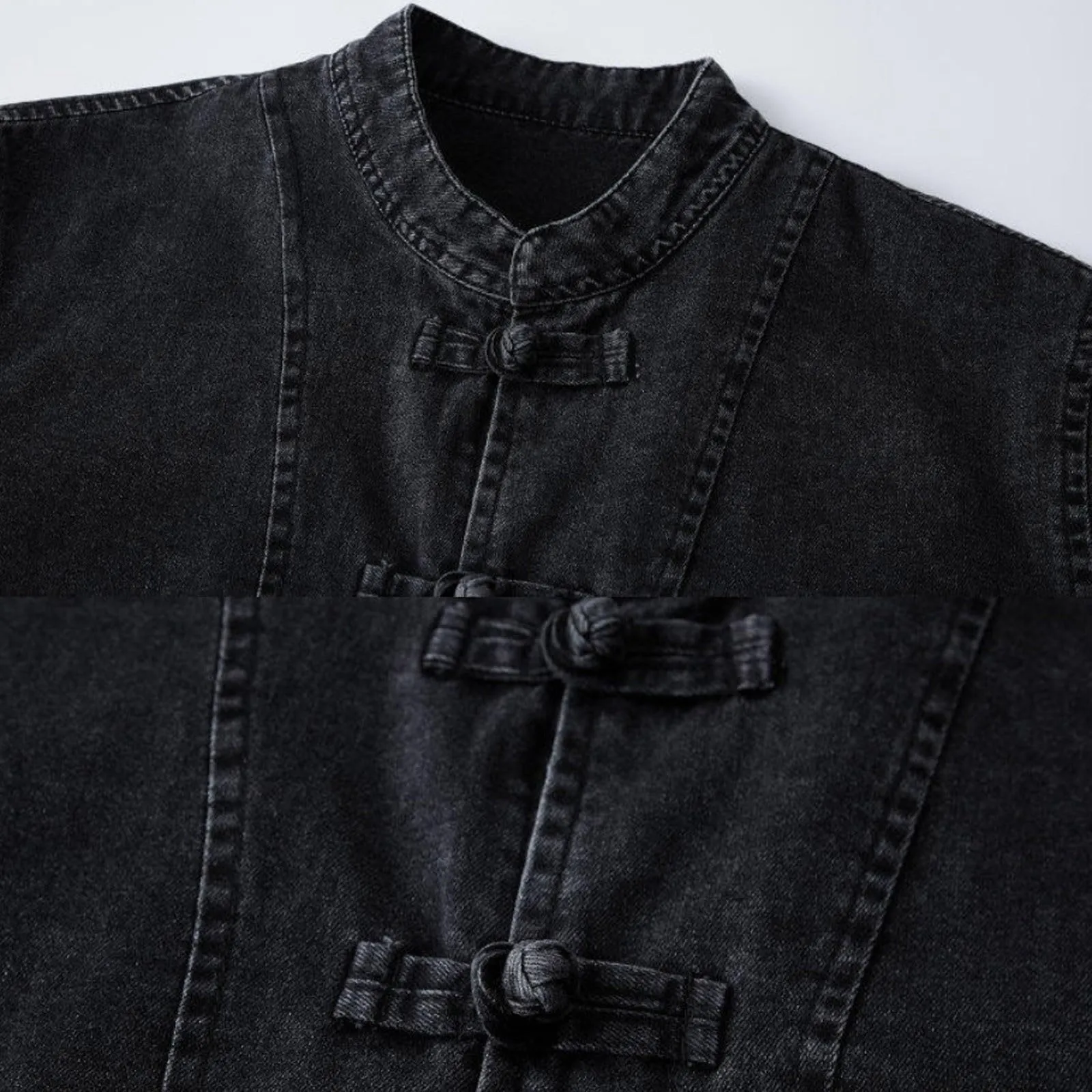 Generisch Camicia in Jeans da Uomo, S3 nero, XL - immagine 6