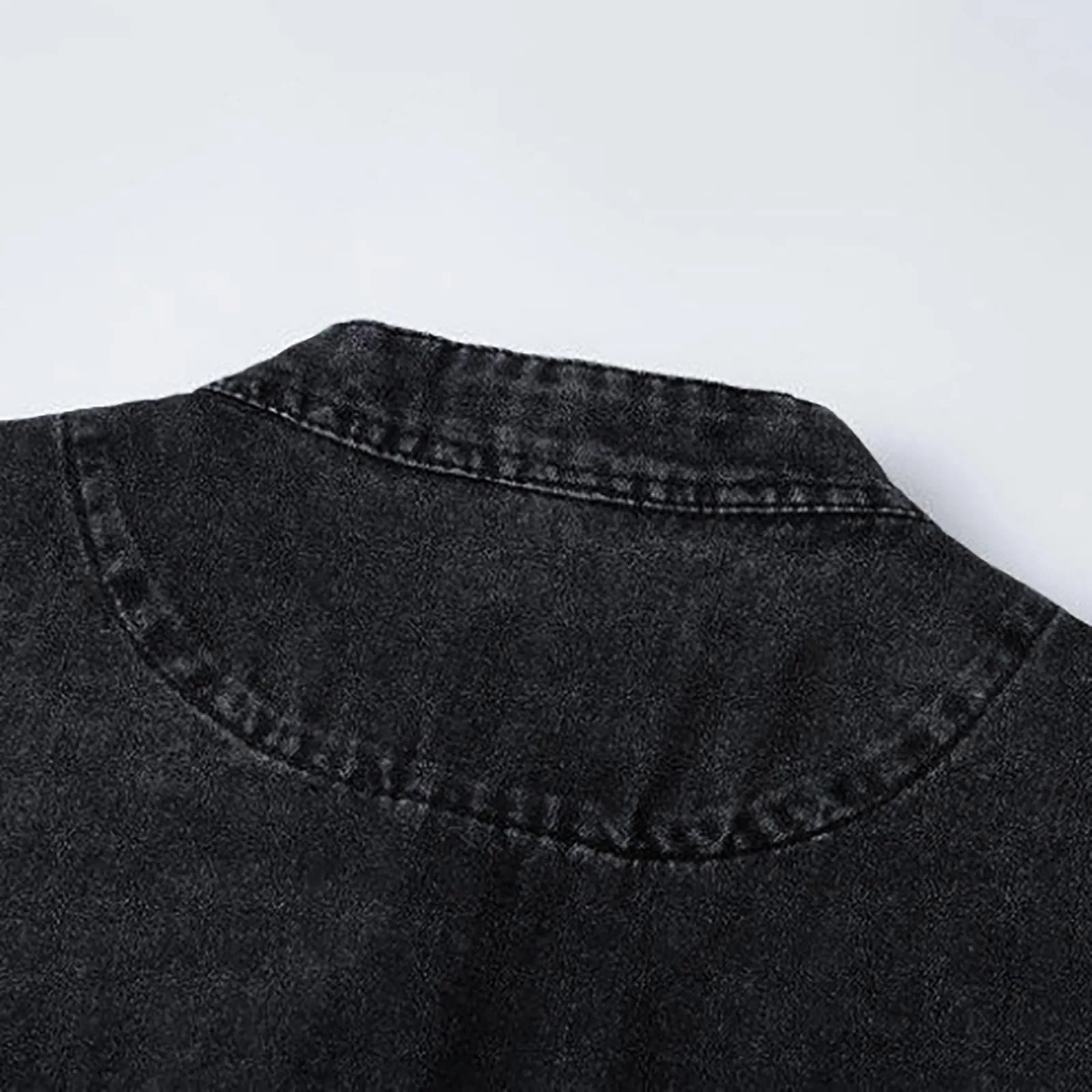 Generisch Camicia in Jeans da Uomo, S3 nero, XL - immagine 7