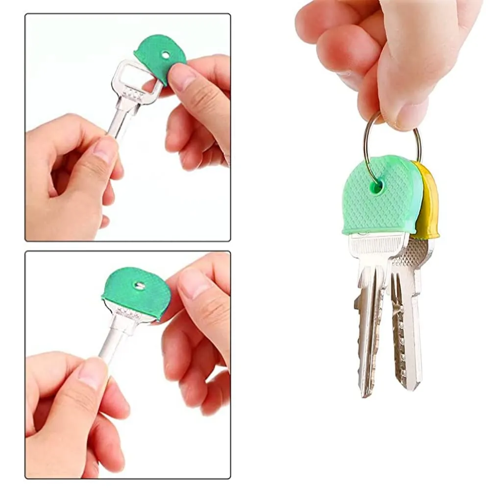 FYACCD Copri Chiavi in Silicone Semicircolari, Set di 8 Colori per Identificazione Chiavi - immagine 6