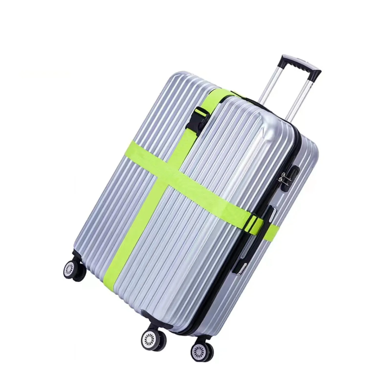 Nutabevr Set 4 Cinghie per Bagagli con 4 Etichette, Regolabili, 200x5 cm, Verde e Blu - immagine 4