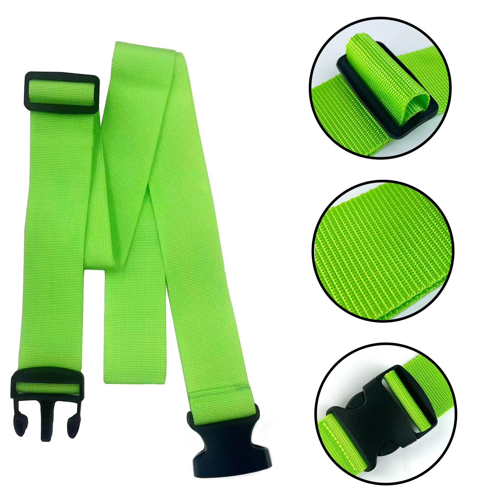 Nutabevr Set 4 Cinghie per Bagagli con 4 Etichette, Regolabili, 200x5 cm, Verde e Blu - immagine 5