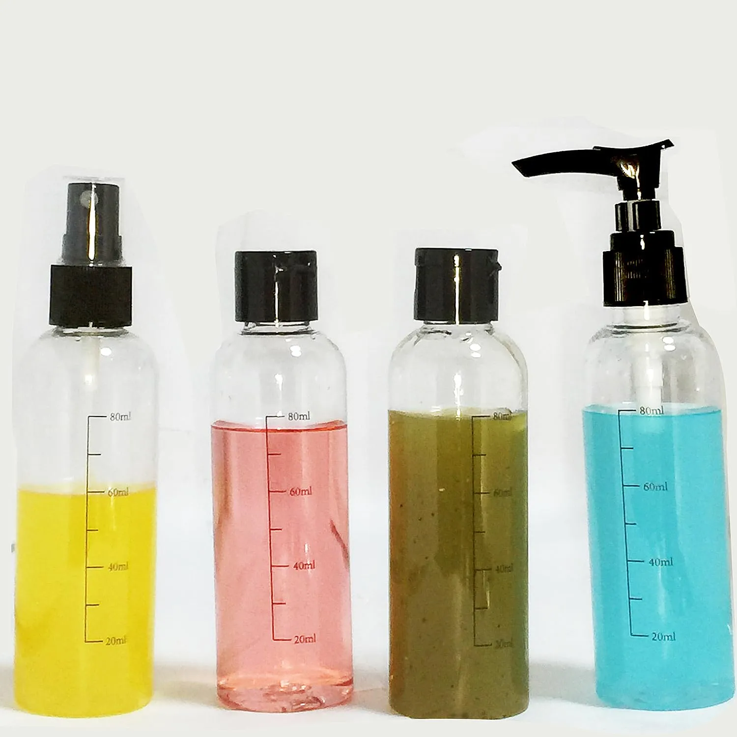 Constefire Set Borsa da Toilette Trasparente e 8 Bottigliette da Viaggio 100ml per Cosmetici, Shampoo e Crema - immagine 7
