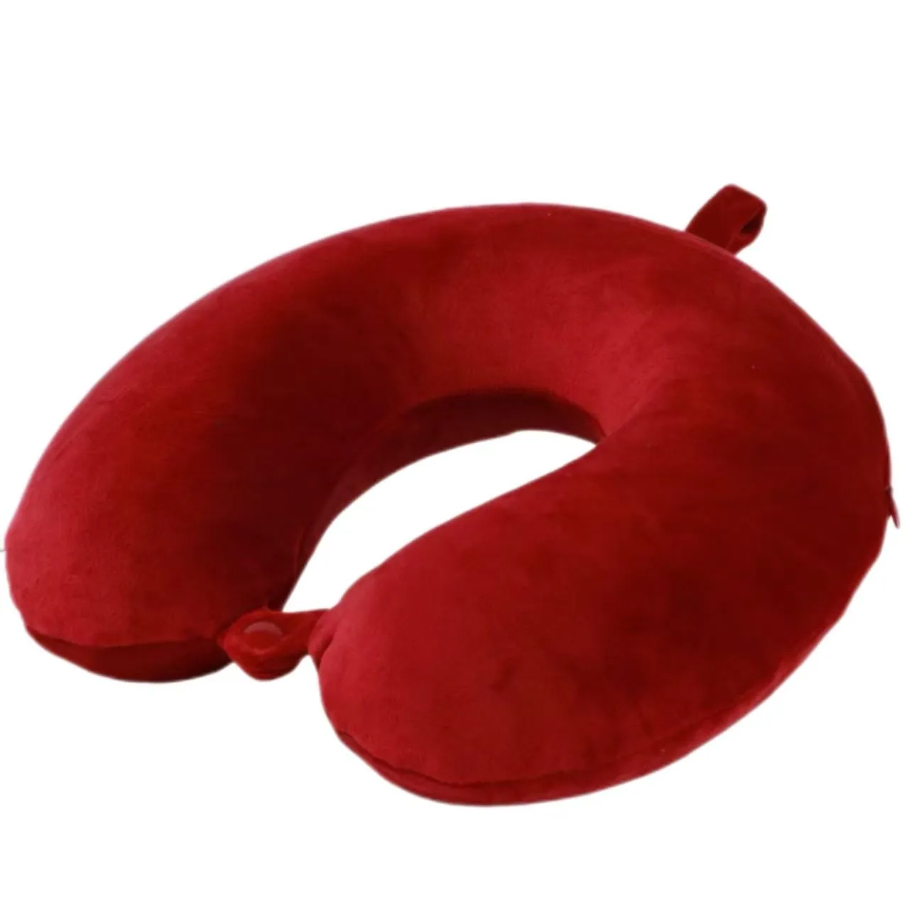 Far win Cuscino da viaggio in Memory Foam a forma di U, 30x30x9cm, Rosso - immagine 1